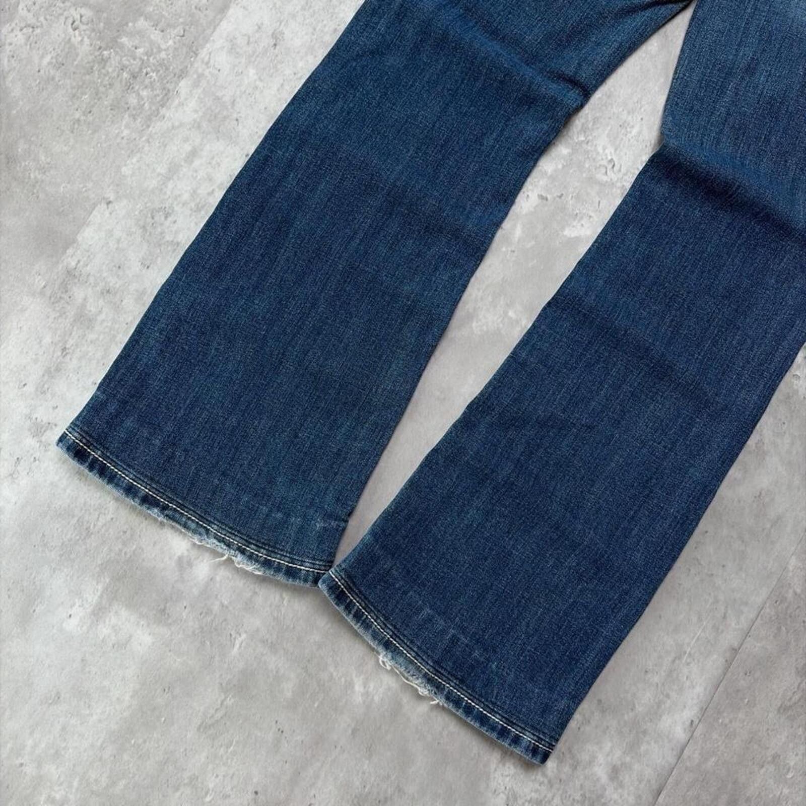 Other Y2K Blue Miss Me Grunge Embellished Bootcut Denim Jeans Size 30" / US 8 / IT 44 - 4 Thumbnail
