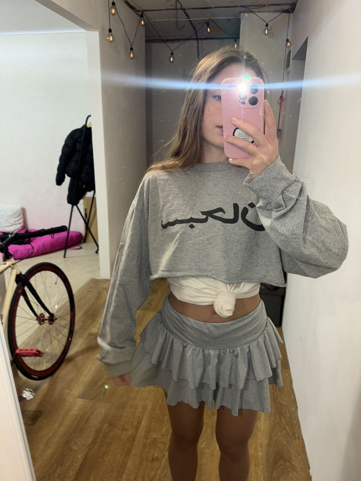 Supreme SUPREME WMNS ARABIC LOGO CROPPED LONG SLEEVE Size US L / EU 52-54 / 3 - 6 Thumbnail