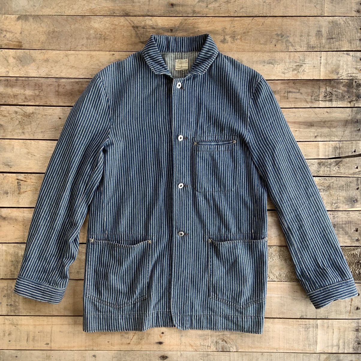 Vintage US Naval Hickory Light Jacket /Work Wear/ Chore Jacket Size US L / EU 52-54 / 3 - 1 Thumbnail