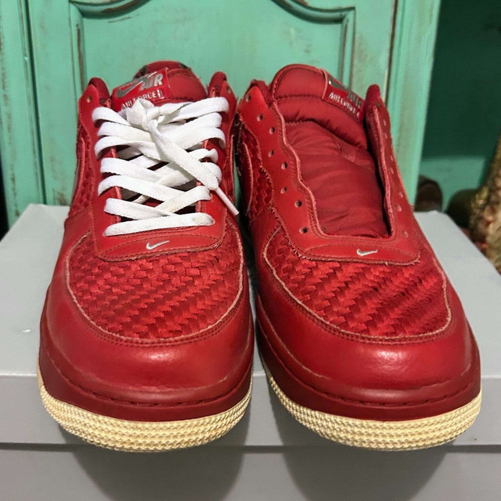Nike Nike Air Force 1 ‘07 LV8 Gym Red Woven Low 718152-605 13 Size US 13 / EU 46 - 2 Thumbnail