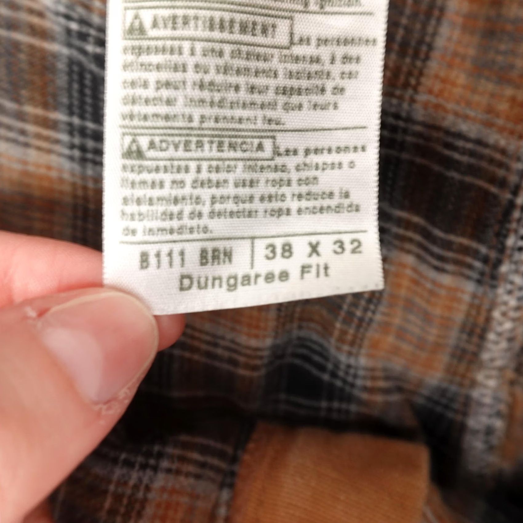 Carhartt Carhartt B111 Pants Mens Brown Flannel Lined Carpenter Work Wear Dungaree 38x32 Size US 38 / EU 54 - 4 Thumbnail