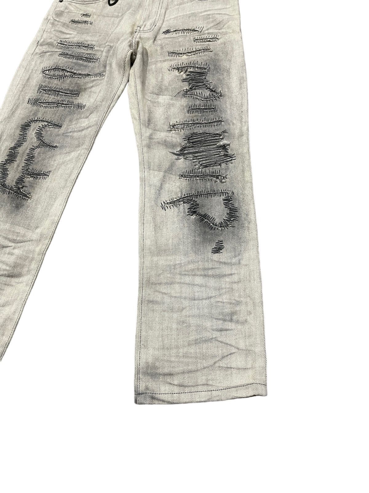 semanticdesign Vintage Semantic Design Style Flare Jeans ! Rare Design Size US 31 - 9 Thumbnail