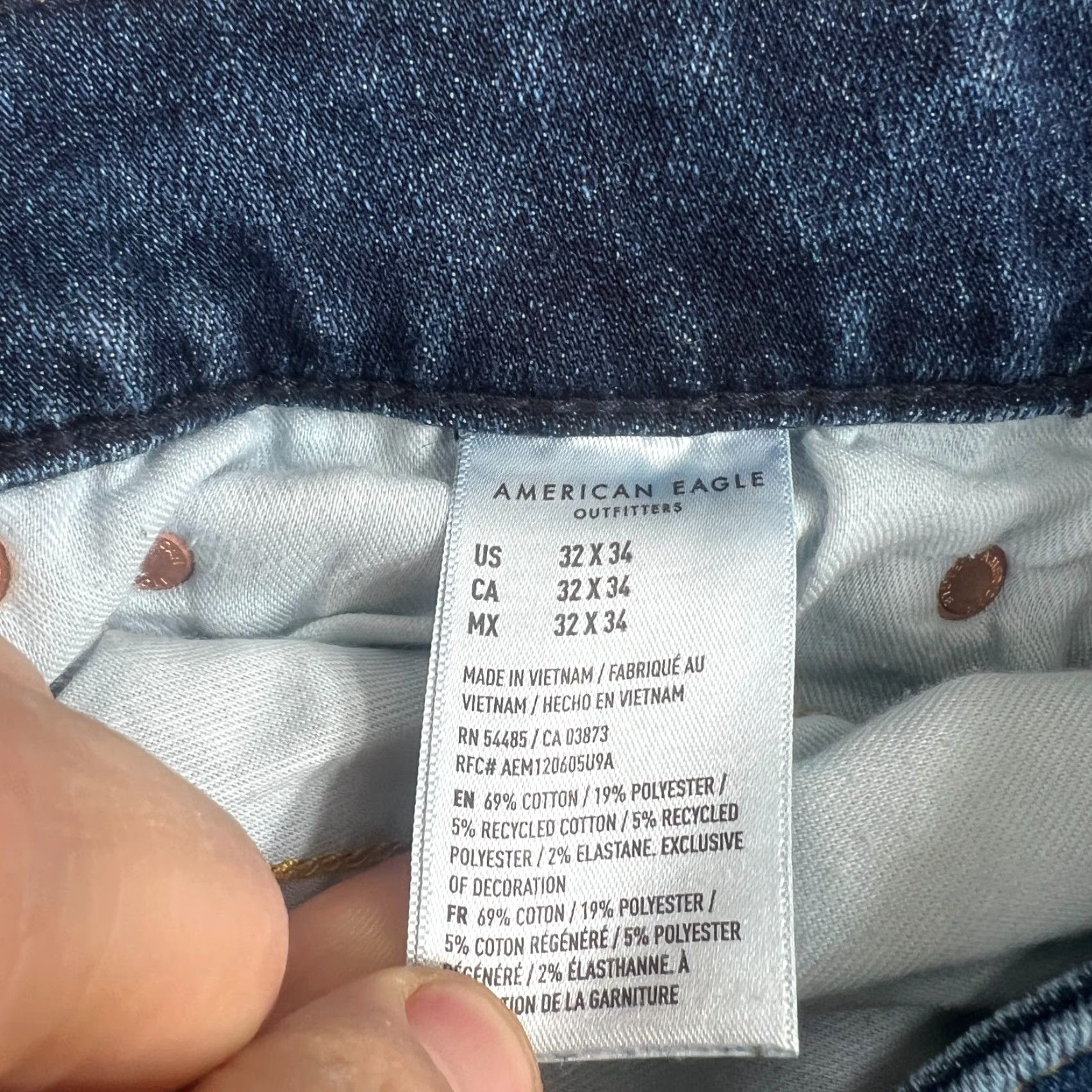 American Eagle Outfitters American Eagle Jeans Men Slim Straight 32x34 Blue Preppy Airflex+ Athletic Size US 32 / EU 48 - 7 Thumbnail