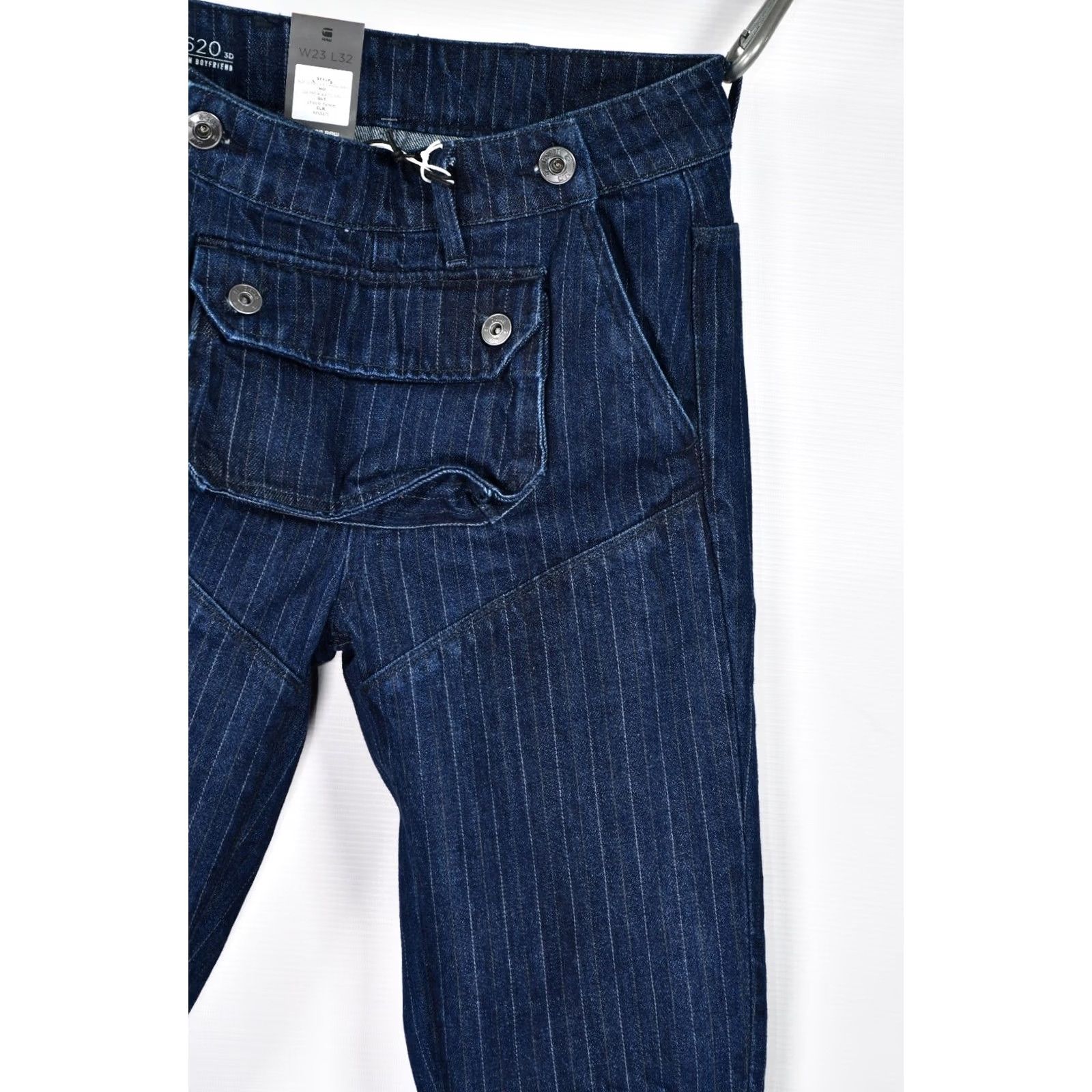 G-Star G-Star 5620 3D POUCH STRIPE DENIM RINSED WOMEN Jeans W23 L32 Boyfriend XS Size 40" / US 18 - 6 Thumbnail