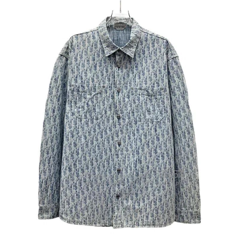 Dior Dior Blue logo jacquard full print cotton lapel single-bre Size US XS / EU 42 / 0 - 1 Thumbnail