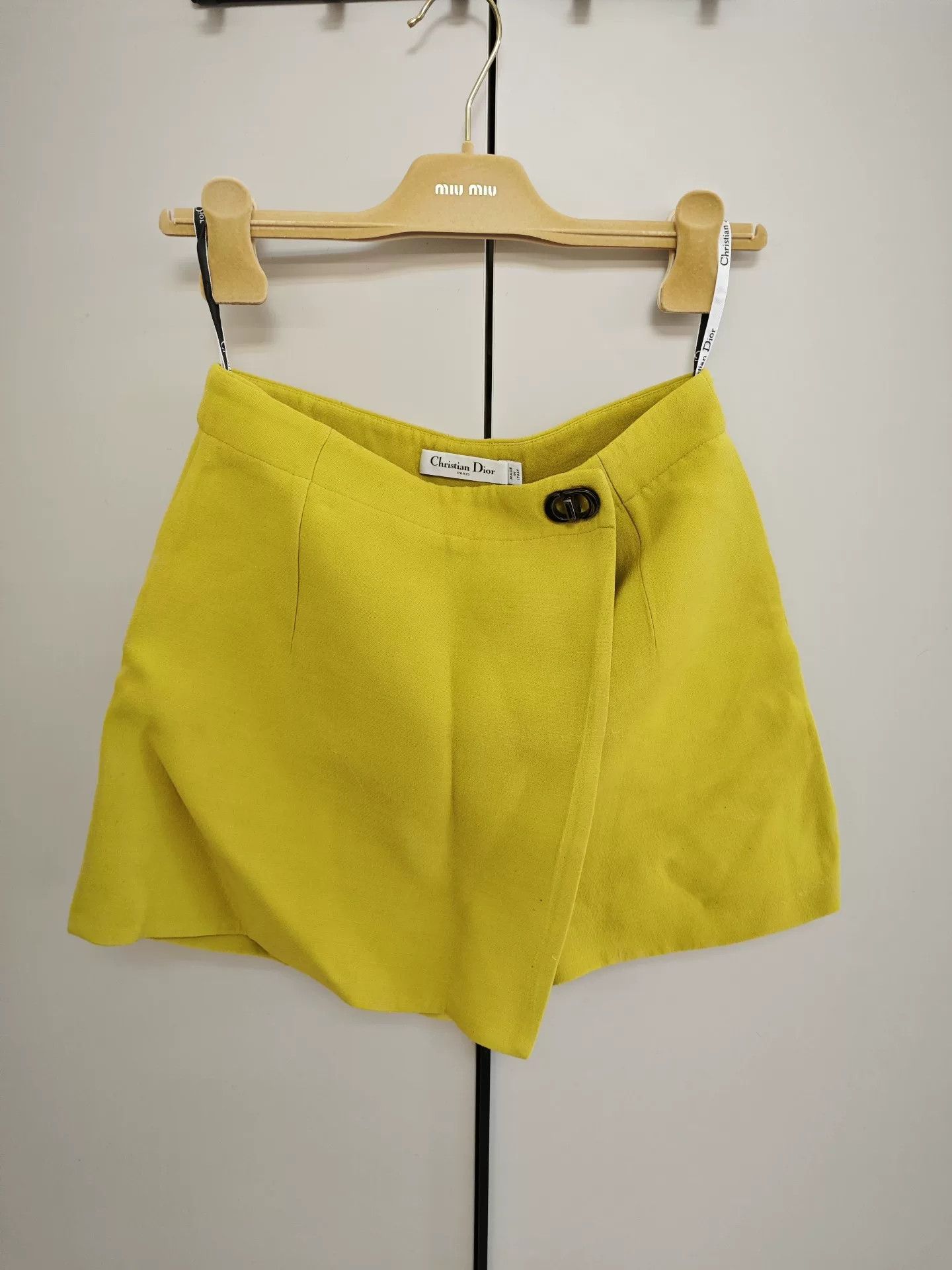 Dior Christian Dior Yellow CD Buckle Culottes Size 36" / US 14 / IT 50 - 1 Thumbnail