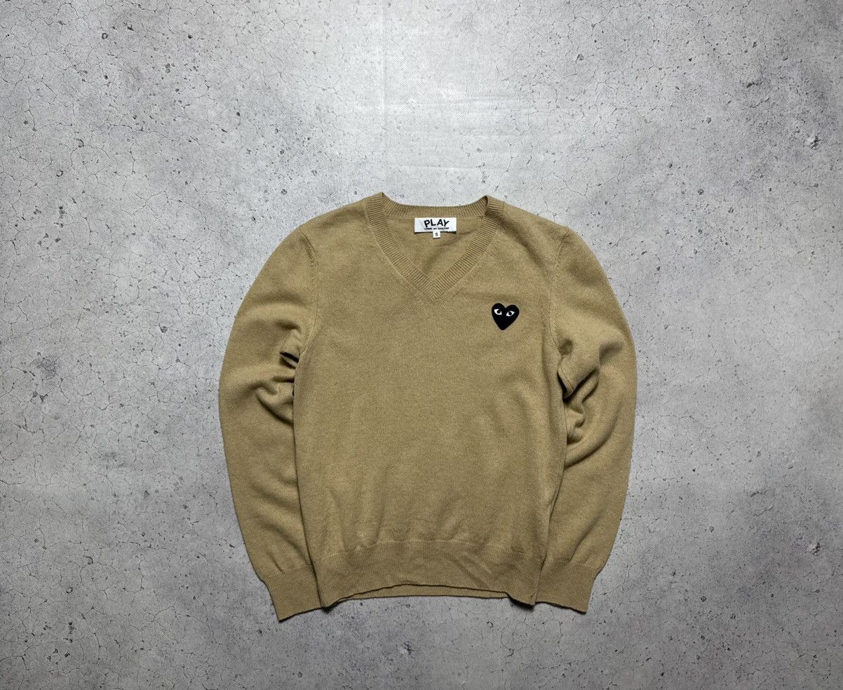 Play Comme Des Garcons Wool Sweater Cardigan Size S