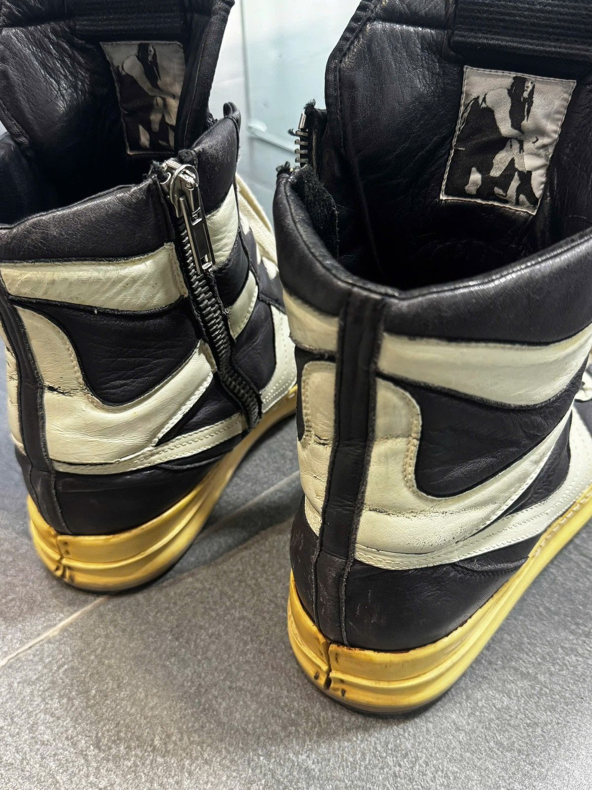 Rick Owens Rick Owens Leather Dunks in Black / White Size US 9 / EU 42 - 6 Thumbnail