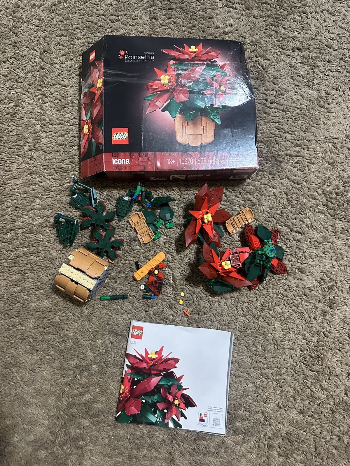 LEGO LEGO Red & Green Poinsettia Floral Set Size ONE SIZE - 4 Thumbnail