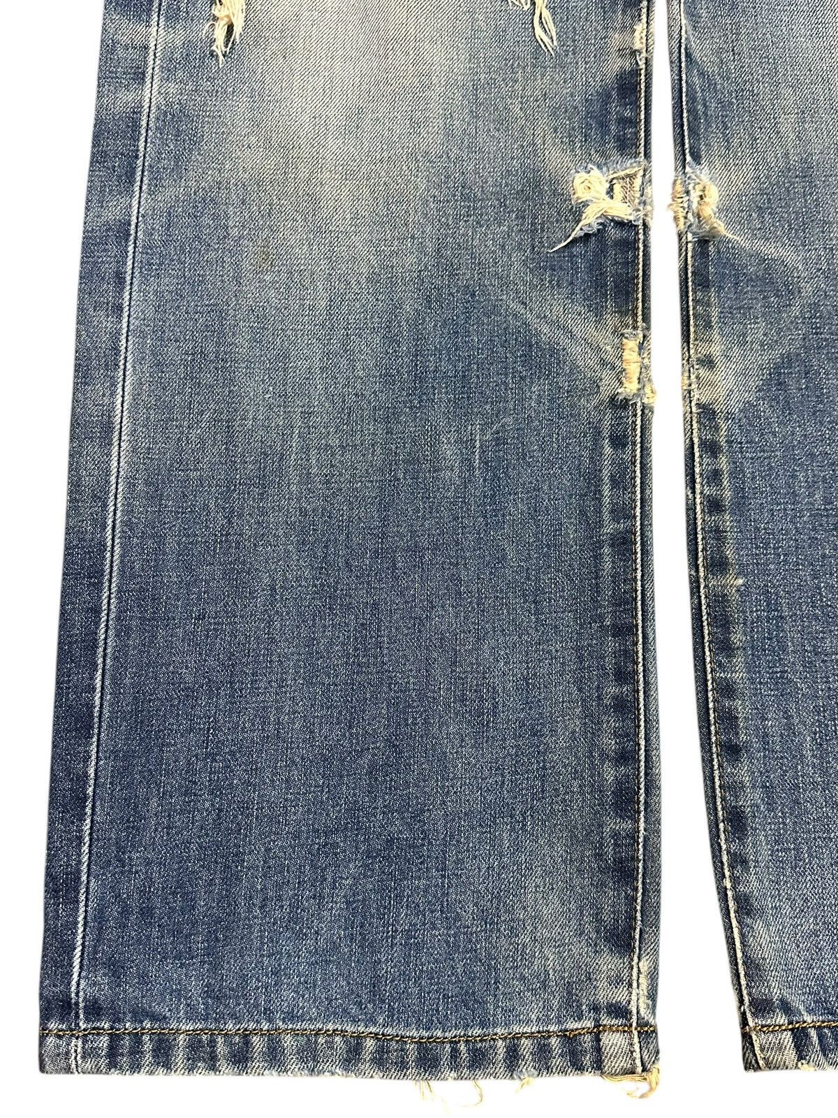 Edwin Vintage Edwin 503z Blue Faded Wash Distress Baggy Jeans Size US 31 - 7 Thumbnail