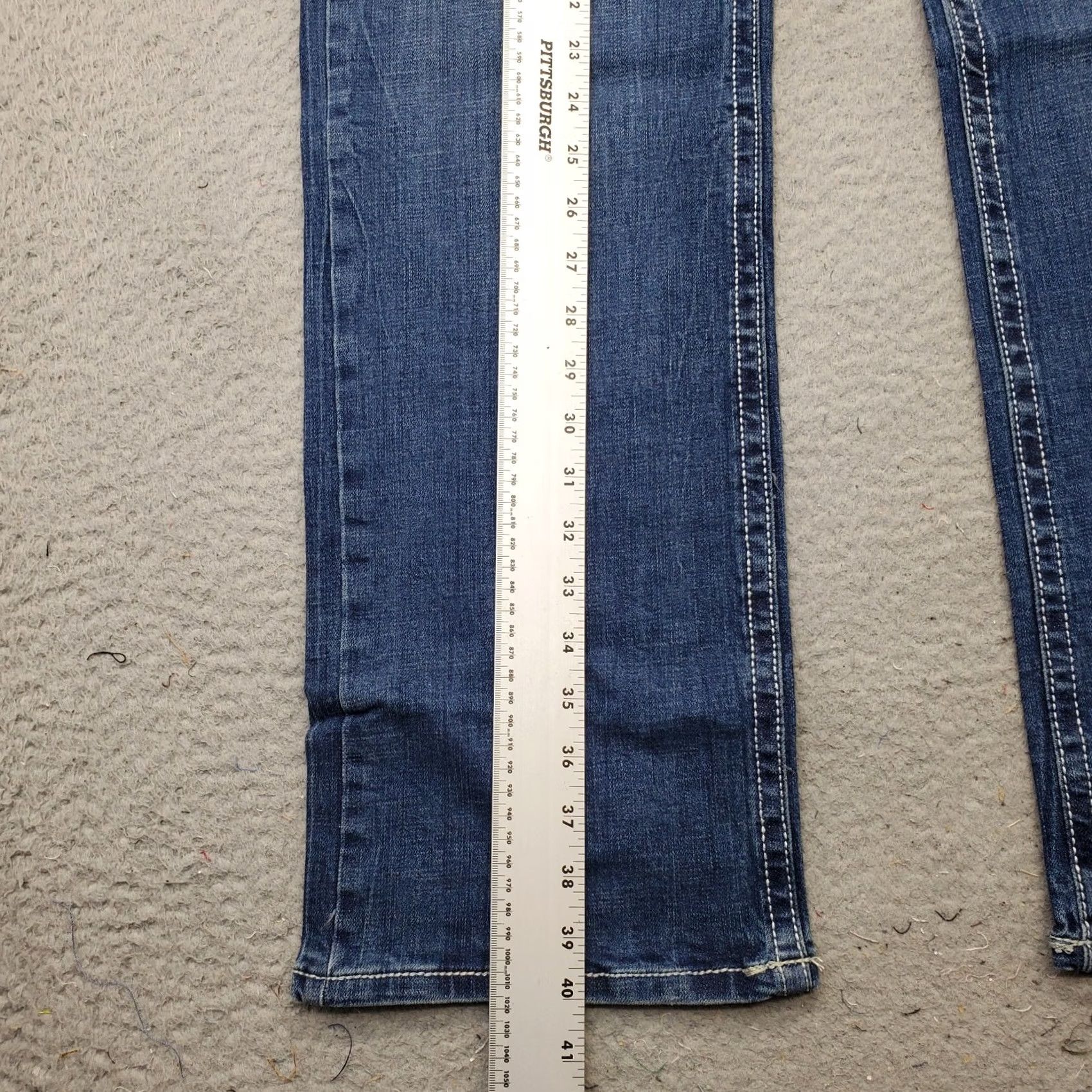 Denime Axel Jeans Mens Bootcut 32x32 Blue Denim Stretch Slim Contrast Stitch AXMB0056 Jeans Mens Size 32 Blue 5-Pocket Outdoor Vintage NWT Size US 32 / EU 48 - 3 Thumbnail