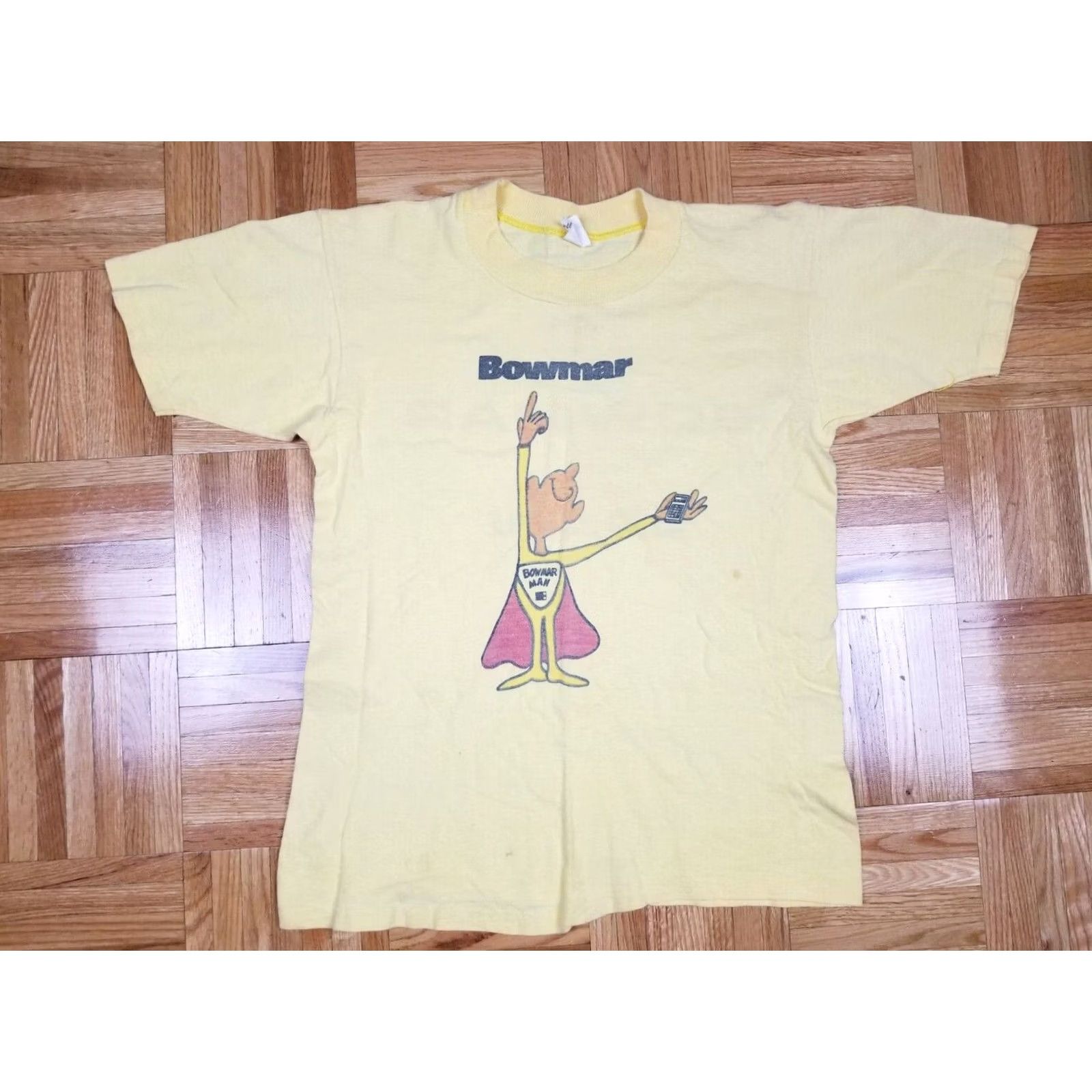 Vintage VINTAGE 70' BOWMAR MAN 1ST ELECTRIC CALCULATOR PROMO T-SHIRT MADE IN USA SZ S Black Men Size US S / EU 44-46 / 1 - 5 Thumbnail