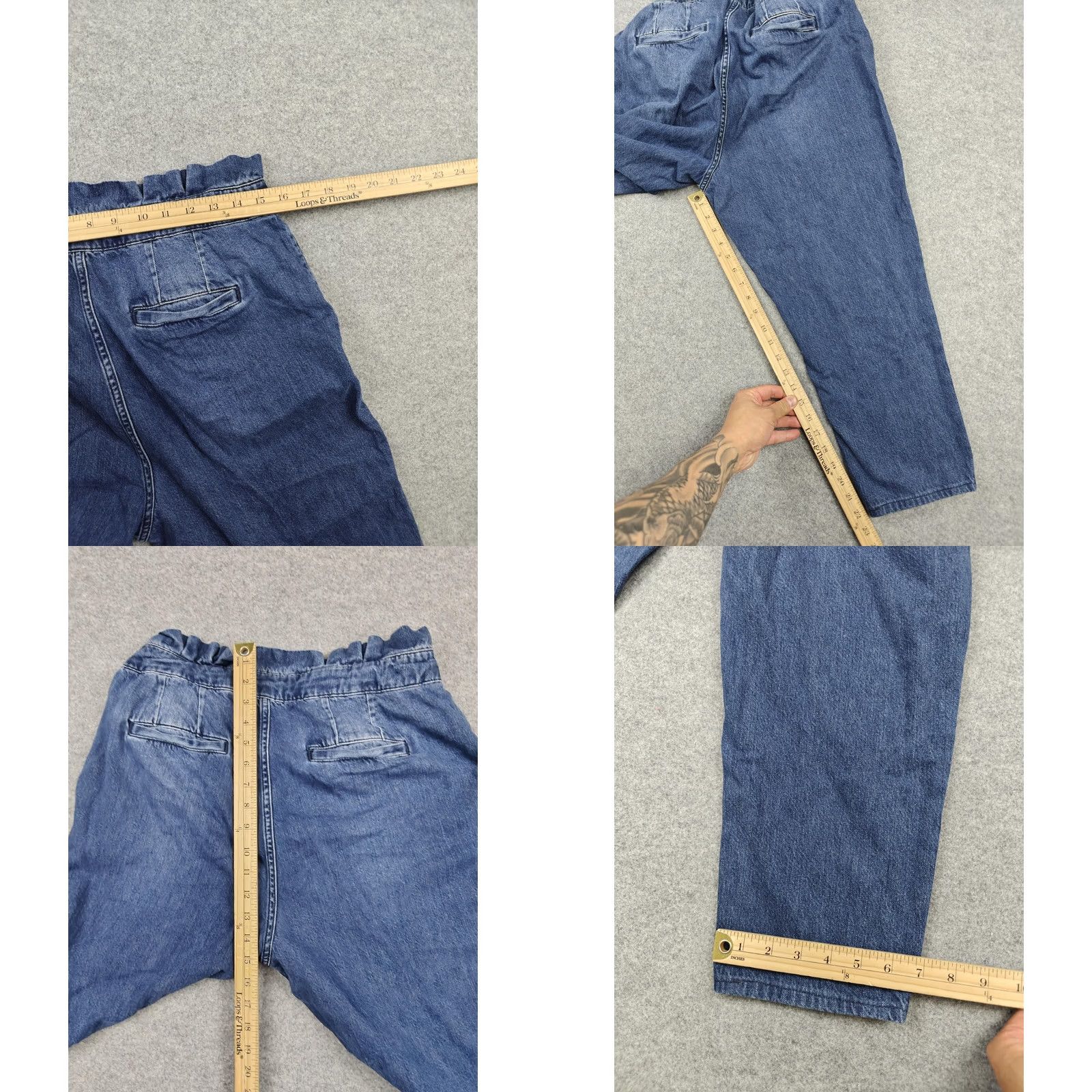 Boden Boden Buckle Tapered Leg Jeans Womens 12 Blue High Rise Adjustable Waist Denim Pants Size 34" / US 12 / IT 48 - 8 Thumbnail
