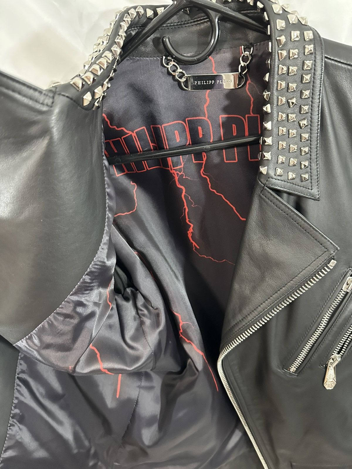 Philipp Plein PHILIPP PLEIN LEATHER SKULL JACKET Size US L / EU 52-54 / 3 - 20 Thumbnail
