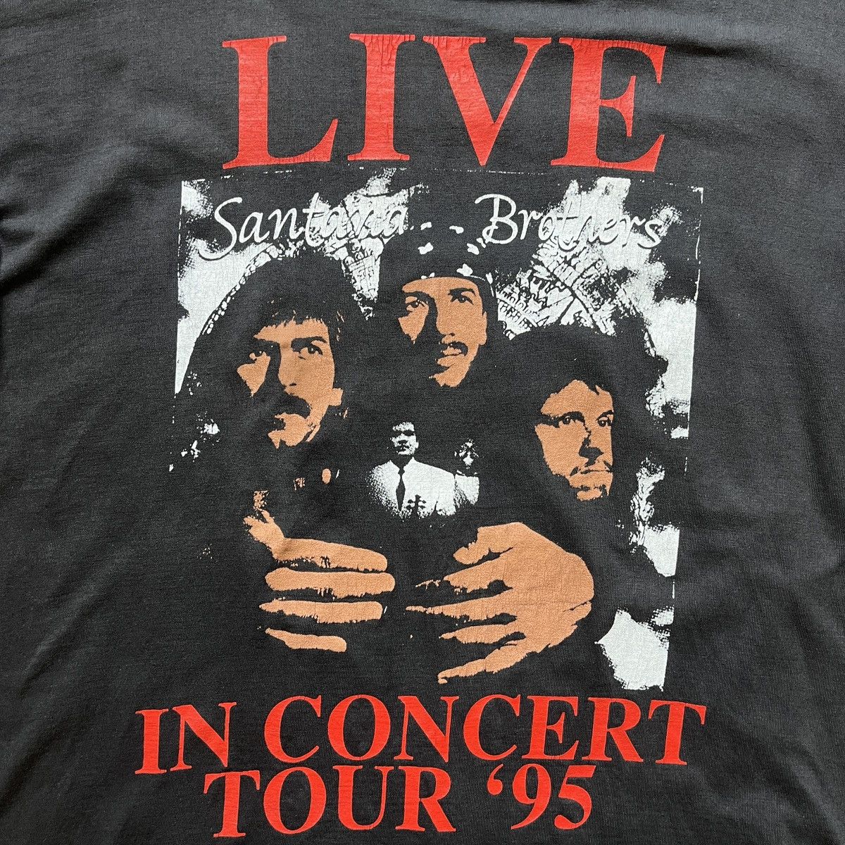 Band Tees × Vintage Rock Santana Brothers In Concert Tour 95 TShirt Size US L / EU 52-54 / 3 - 12 Thumbnail