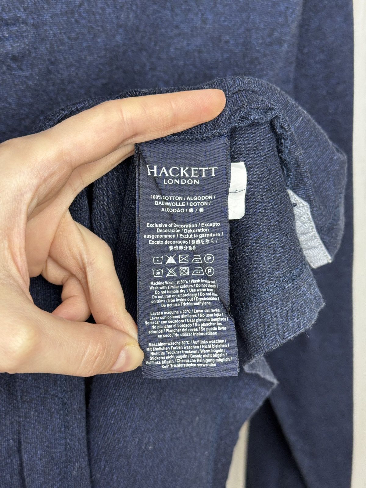 Hackett Hackett London Cotton Filafil Slim Fit LongSleeve Polo Rugby Size US XL / EU 56 / 4 - 11 Thumbnail