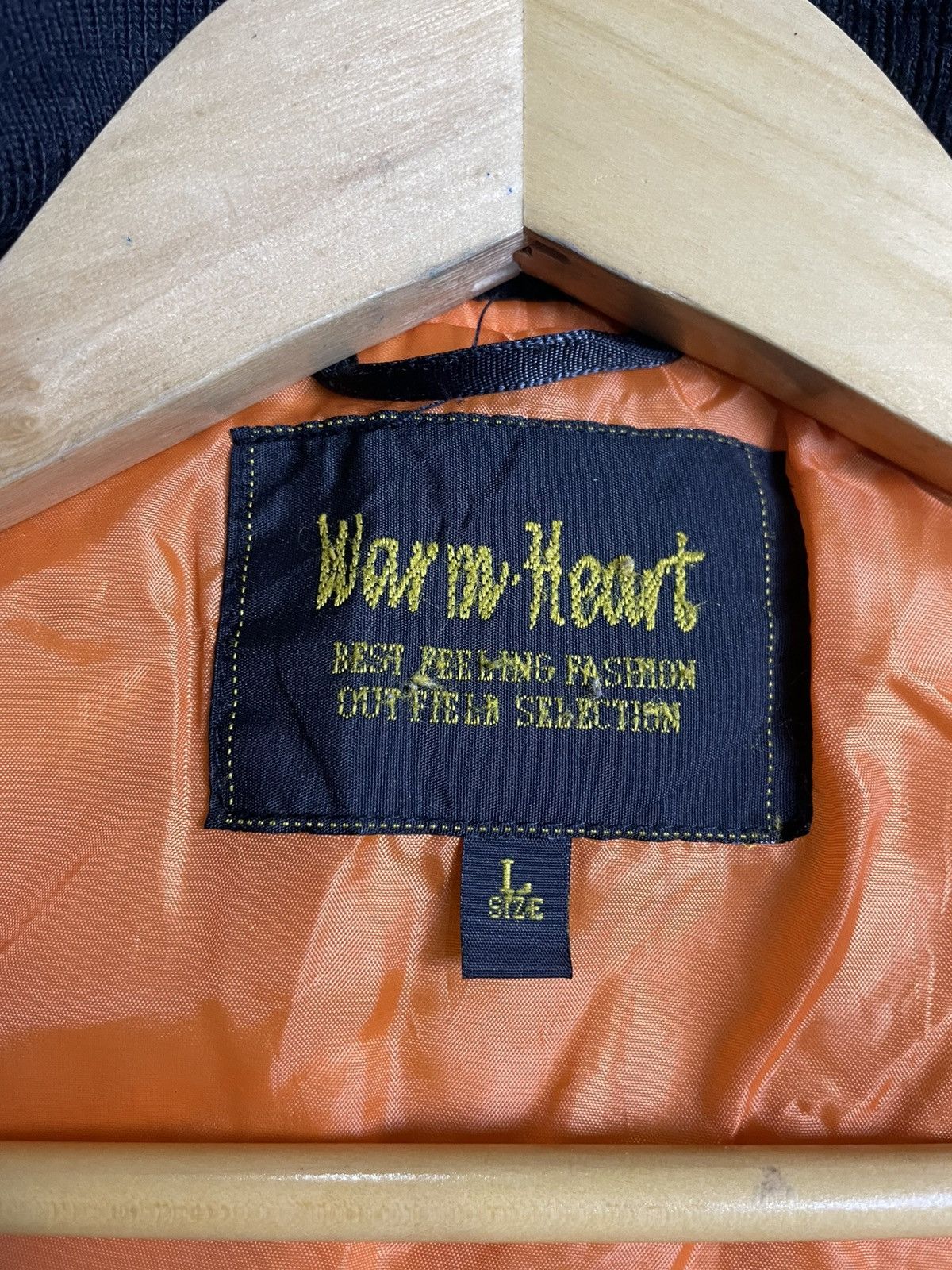 Japanese Brand Warm Heart Bomber Jacket Black (25) Size US L / EU 52-54 / 3 - 7 Thumbnail
