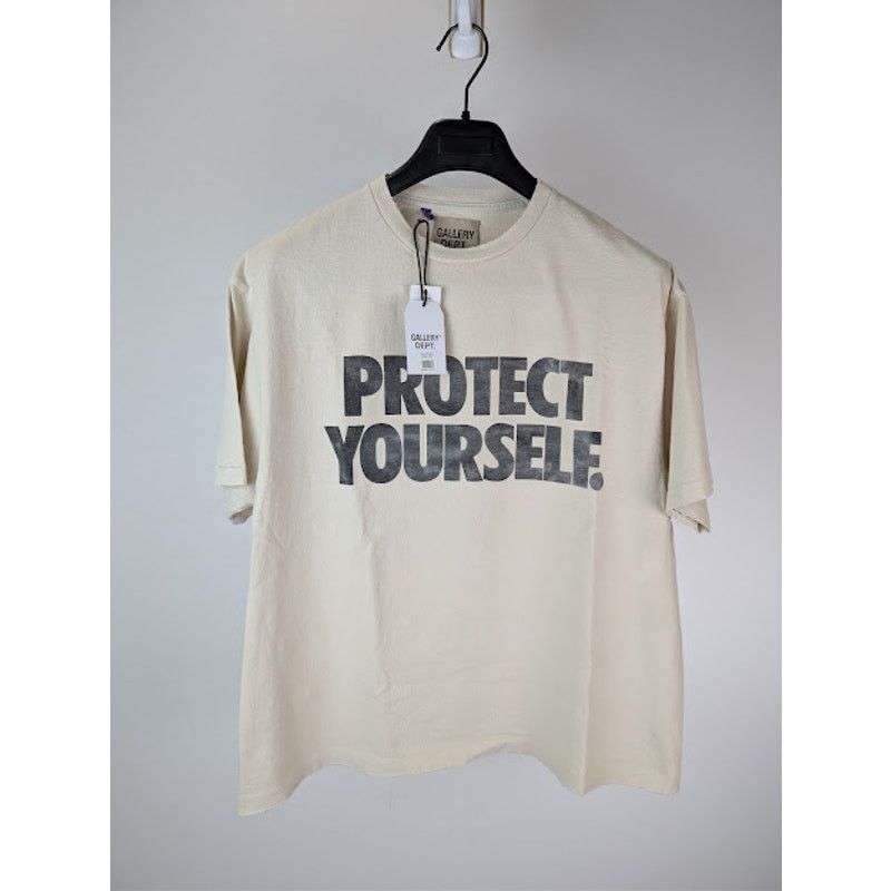 Gallery Dept. o1rshd1 Protect Yourself T-Shirt in Archival White Size US L / EU 52-54 / 3 - 8 Thumbnail