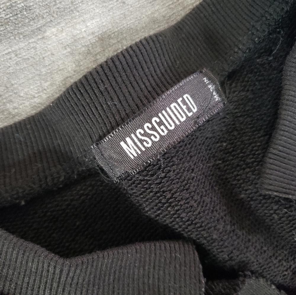 Designer Black Classic Missguided Cropped Sweater Long Sleeve Size L / US 10 / IT 46 - 3 Thumbnail