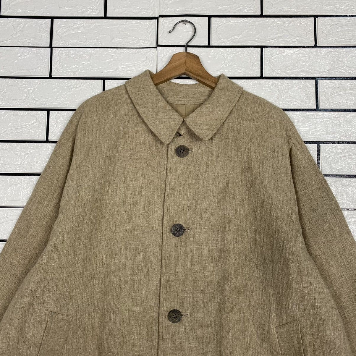 Issey Miyake Vintage Issey Miyake Oversized Balloon Jacket Linen Wool Size US L / EU 52-54 / 3 - 3 Thumbnail