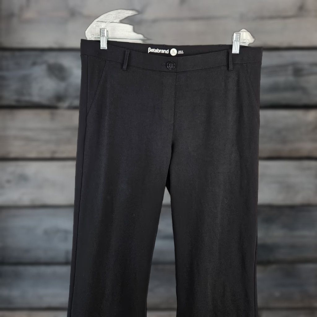 Vintage Betabrand Womens Pants Sz XLP Black Ponte Knit Bootcut Mid Rise Size 40" / US 18 - 1 Thumbnail
