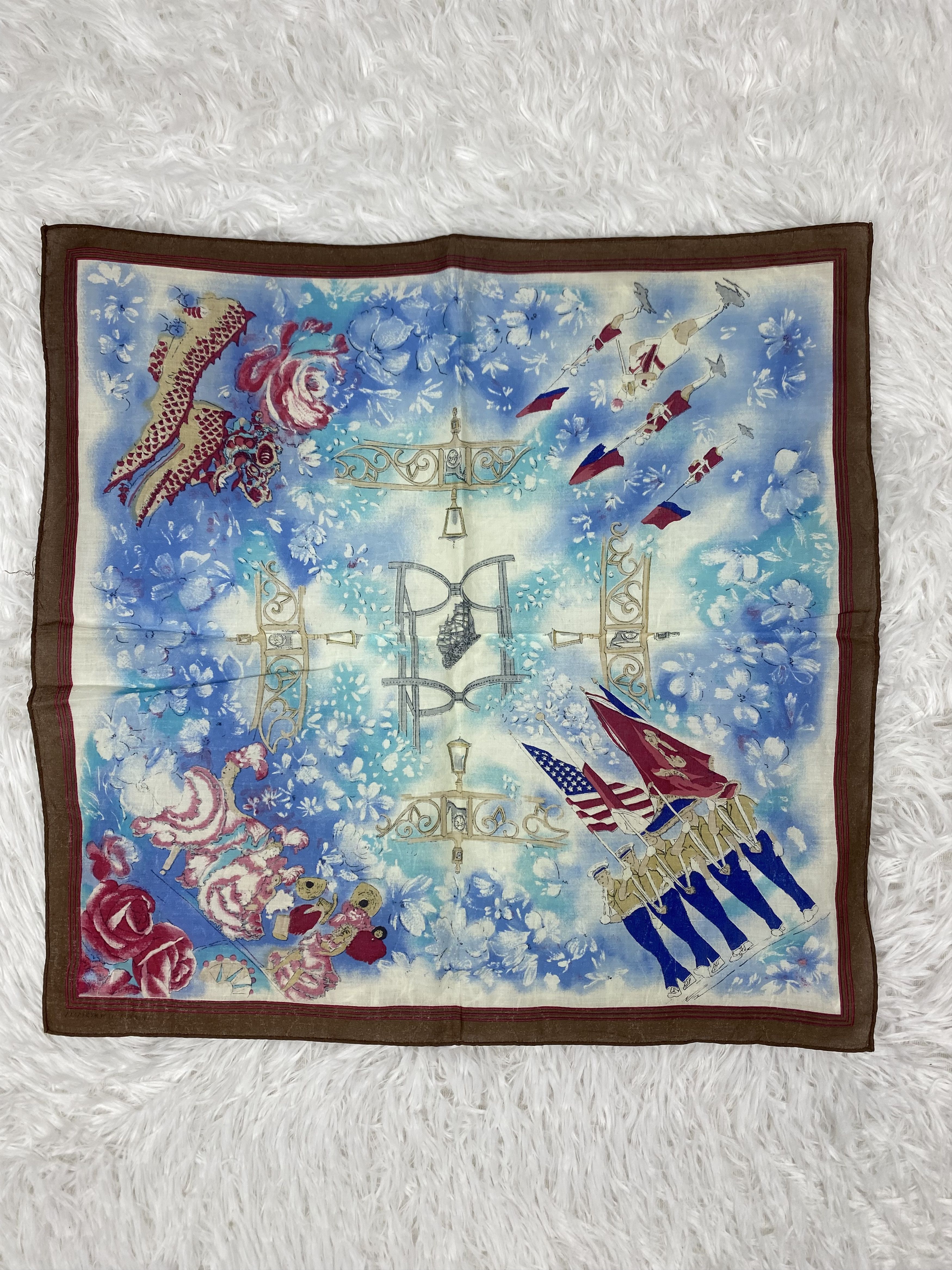 Vintage Vintage Arnaldo Bassini Handkerchief Neckerchief PH0826 Size ONE SIZE - 4 Thumbnail