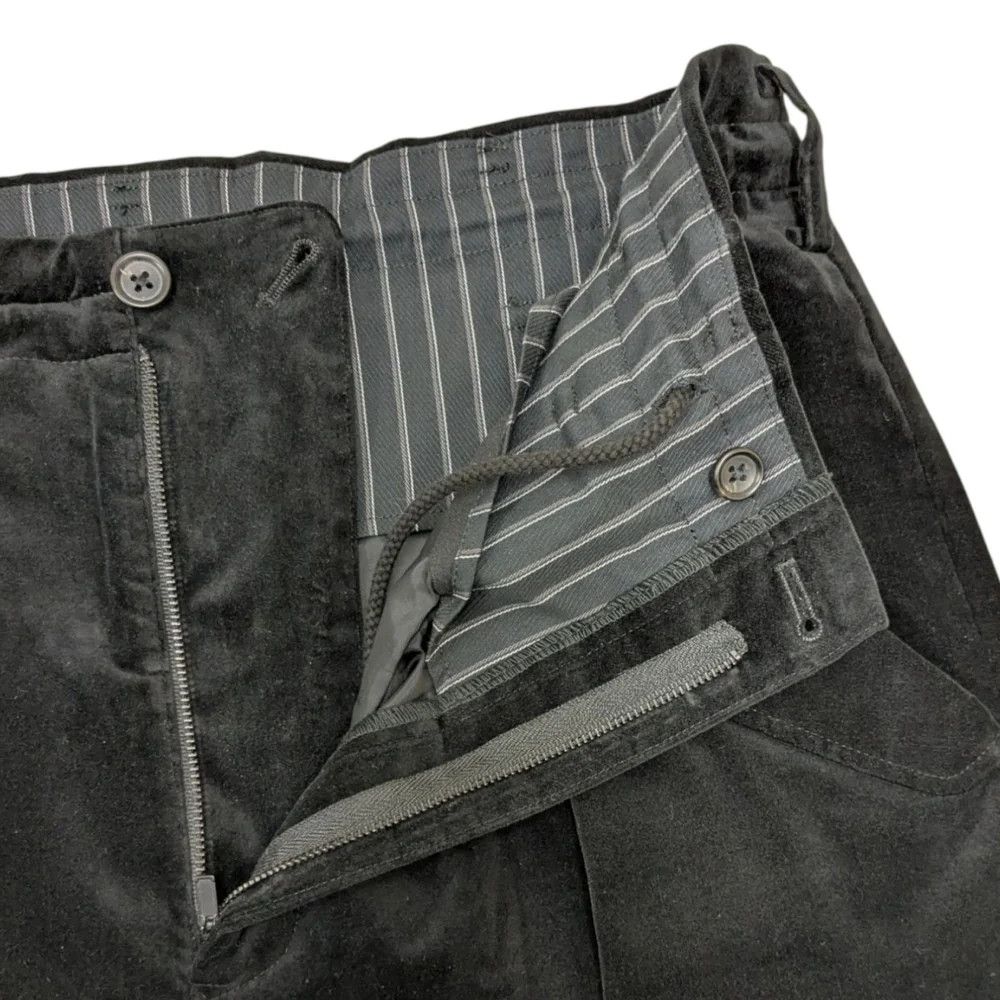 Yohji Yamamoto Yohji Yamamoto pour homme 24AW 50C VELVET TUCK PANTS Size US 35 - 5 Thumbnail