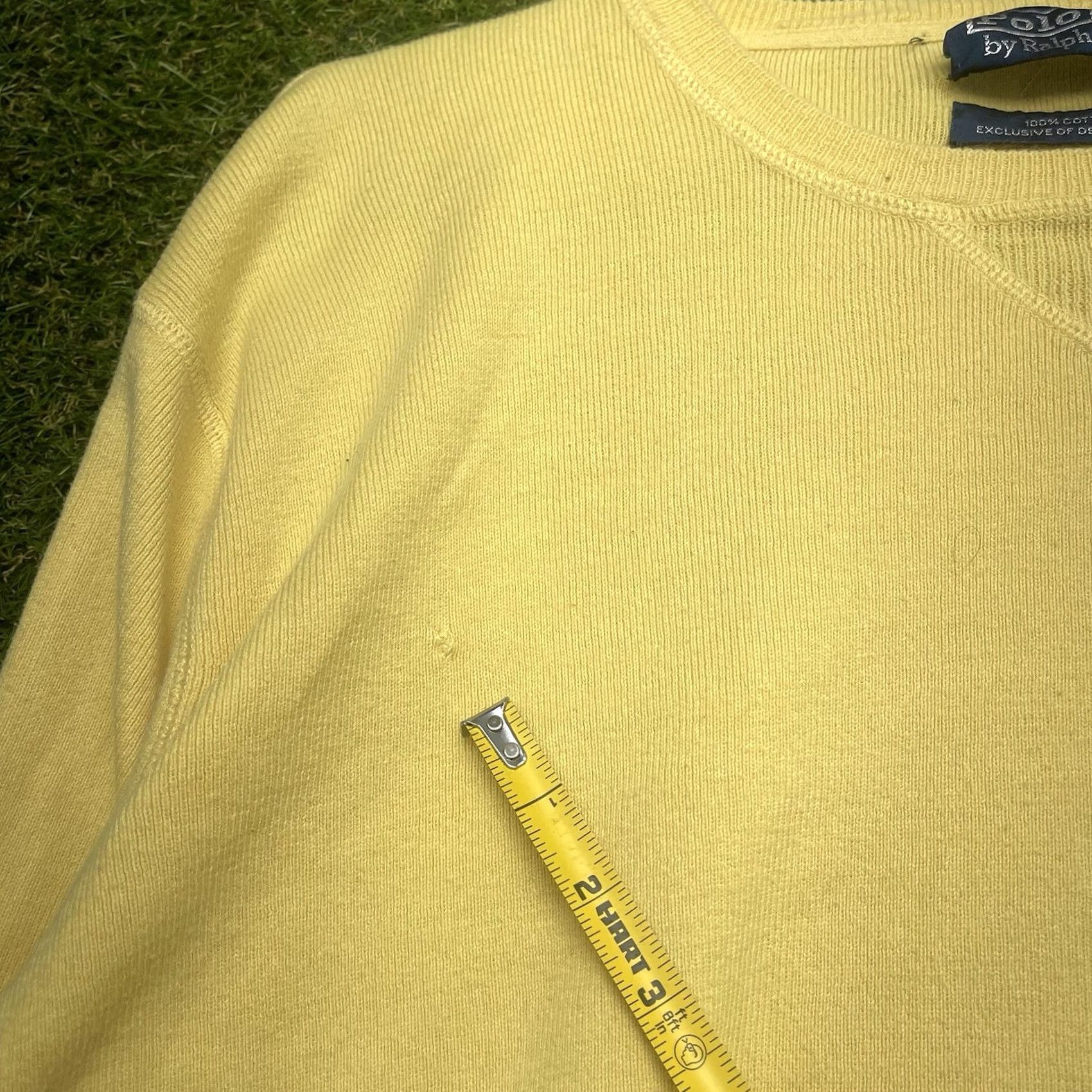 Polo Ralph Lauren Polo Ralph Lauren Sweater Mens Large Yellow Pullover Knit V-Neck Logo Preppy Classic Knitwear Size US L / EU 52-54 / 3 - 6 Thumbnail