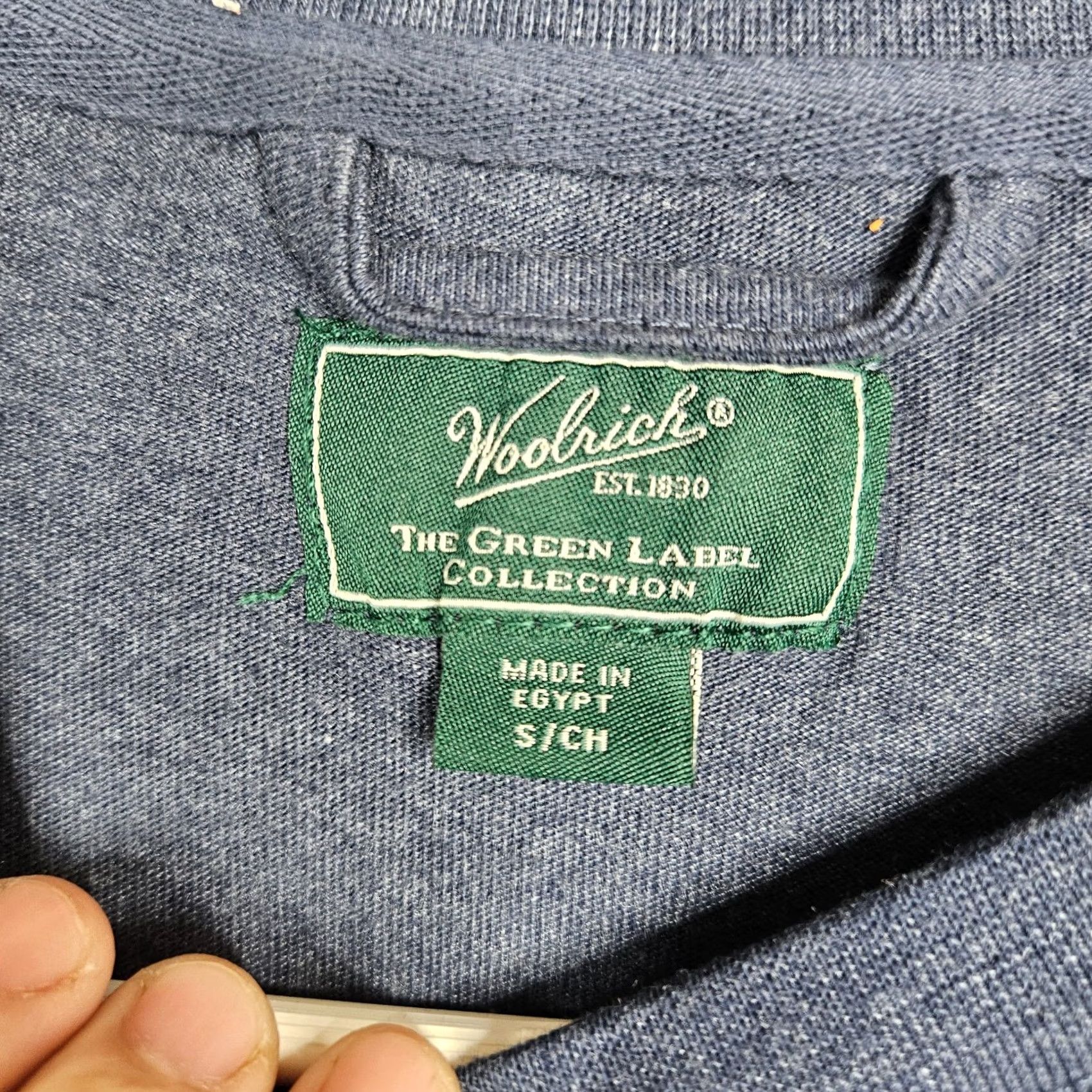 Vintage Woolrich The Green Label Collection Men's Blue Long Sleeve Crew Neck Tee Sz S Size US S / EU 44-46 / 1 - 5 Thumbnail