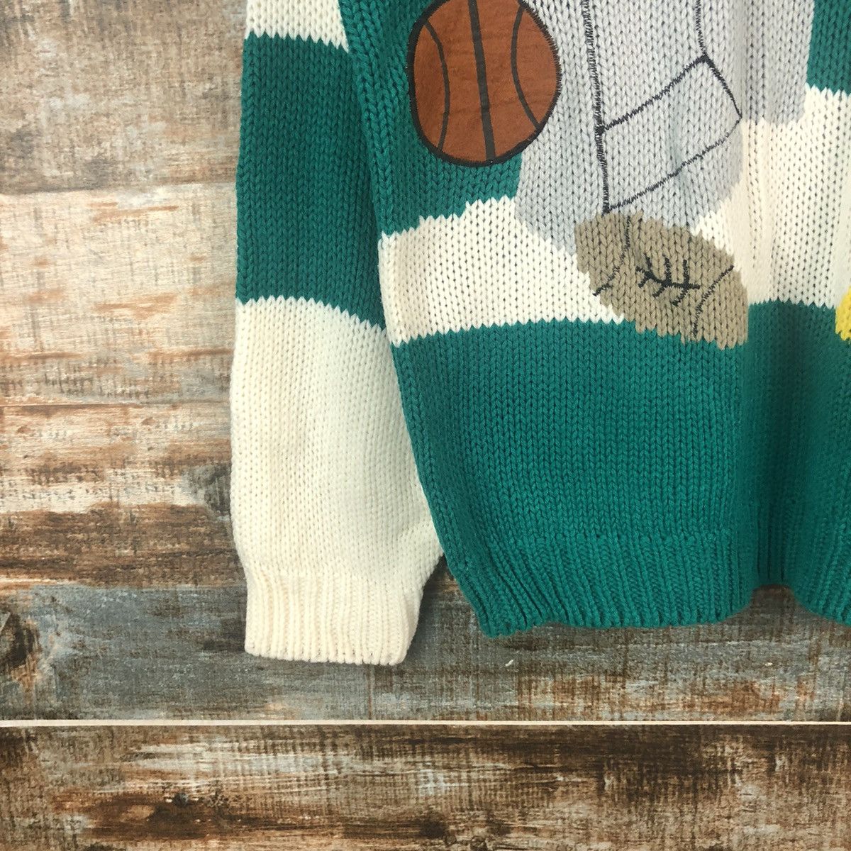Homespun Knitwear Japan sportwear Green Knitwear sweatshirt #A2283 Size US M / EU 48-50 / 2 - 7 Thumbnail