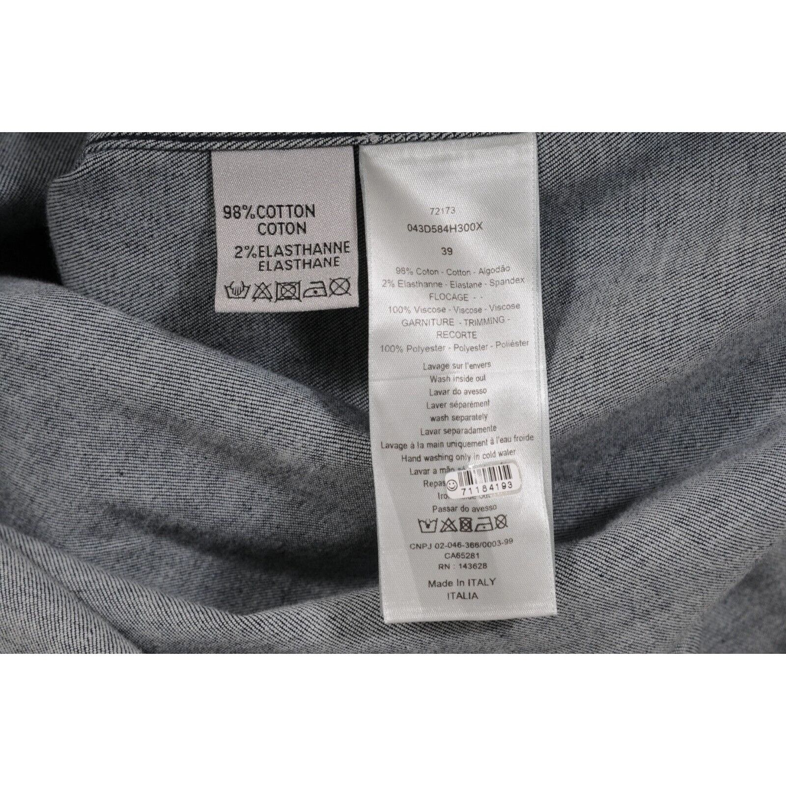 Dior Button Down Embroidered Logo Shirt IT 39 Velour Size US M / EU 48-50 / 2 - 9 Thumbnail