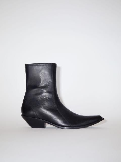 Acne Studios Leather Ankle Boots Black Size US 10 / IT 40 - 1 Thumbnail