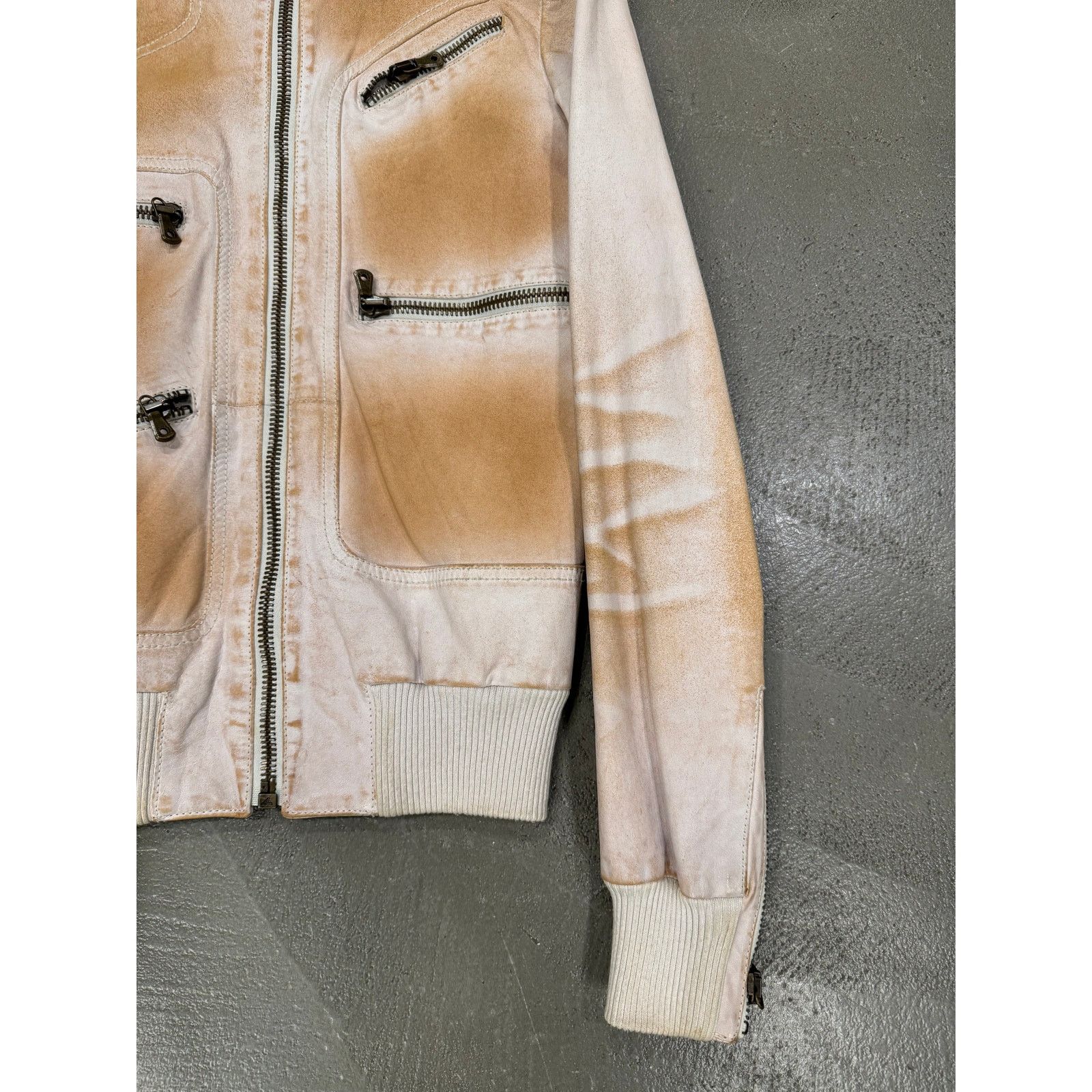 Dolce & Gabbana S/S 2003 Dolce & Gabbana multi zipper rust stained jacket Size US M / EU 48-50 / 2 - 4 Thumbnail