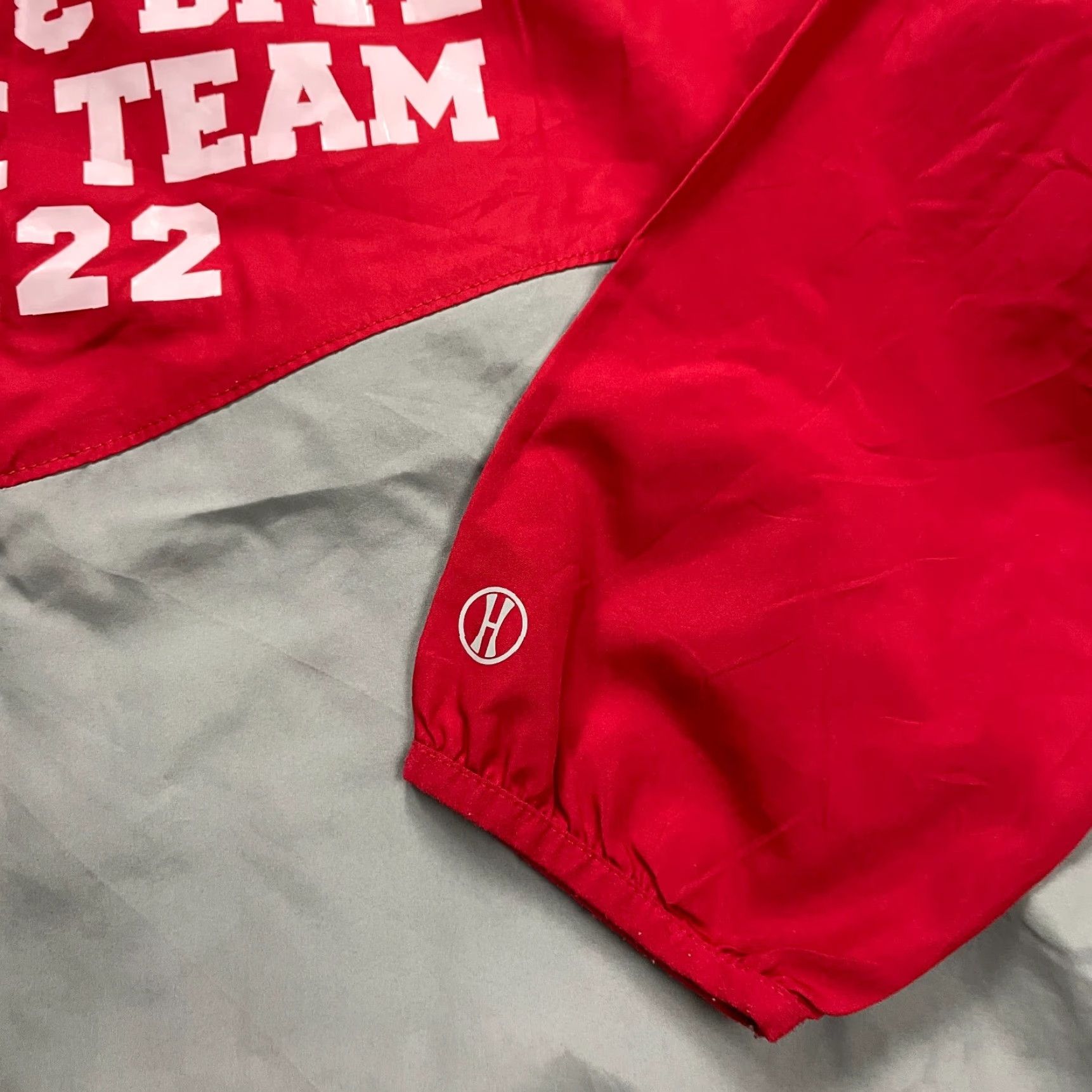 Holloway Holloway Hoodie Windbreaker Jacket Unisex Adults XL Red Gray 1/2 Zip Anorak Sports Comfort Breathable Pockets Logo Size US XL / EU 56 / 4 - 4 Thumbnail