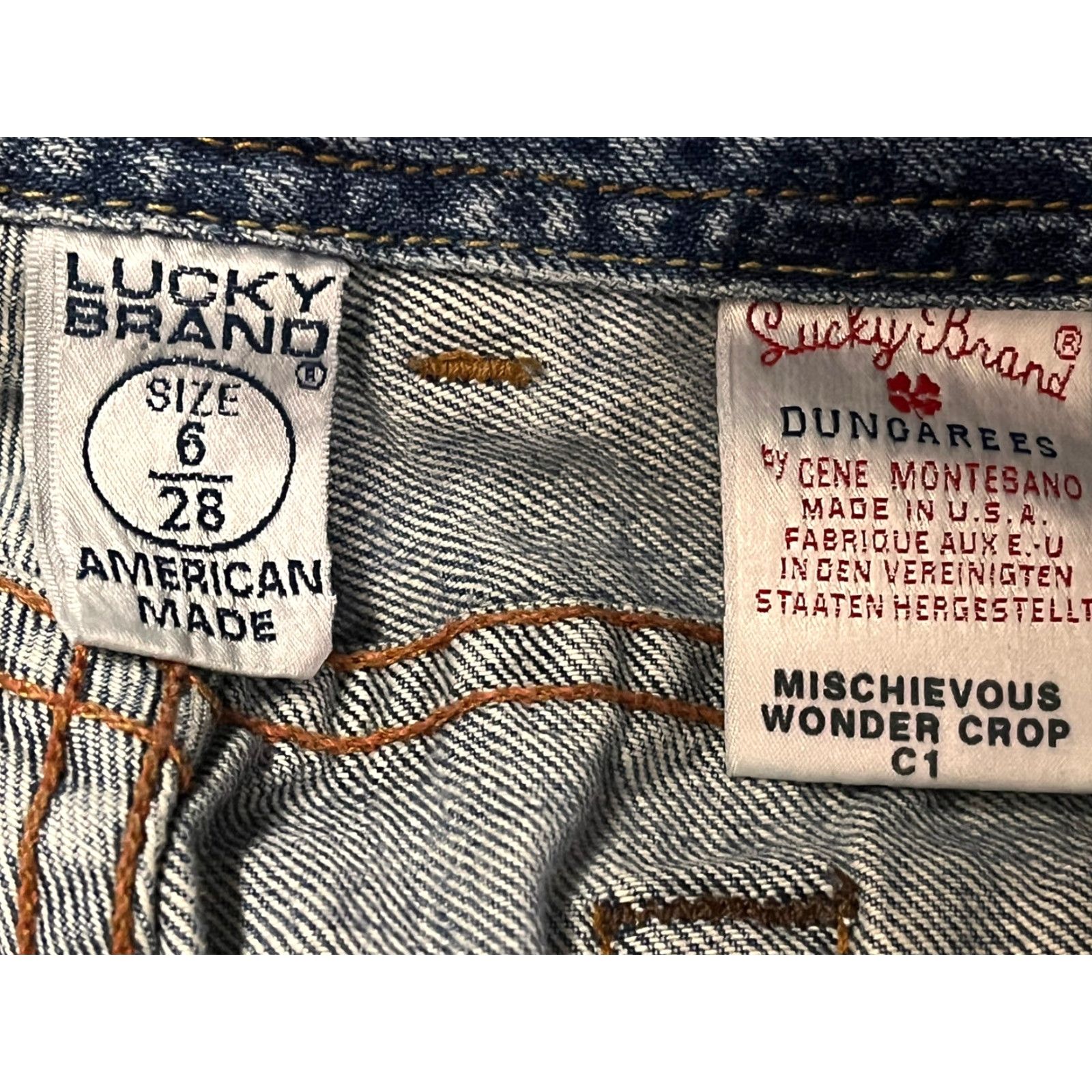 Lucky Brand Vtg Lucky Brand Michievous Wonder Crop Jeans Sz 6 GUC Size 28" / US 6 / IT 42 - 5 Thumbnail