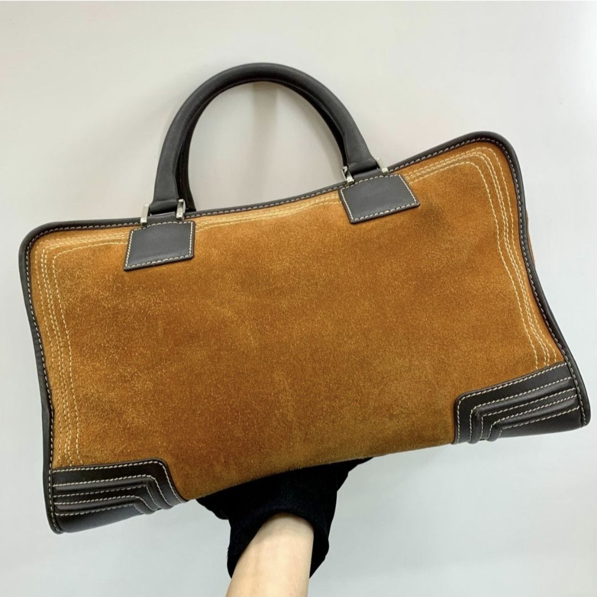 Loewe LOEWE Amazona 36 Suede Leather Handbags Size ONE SIZE - 2 Thumbnail