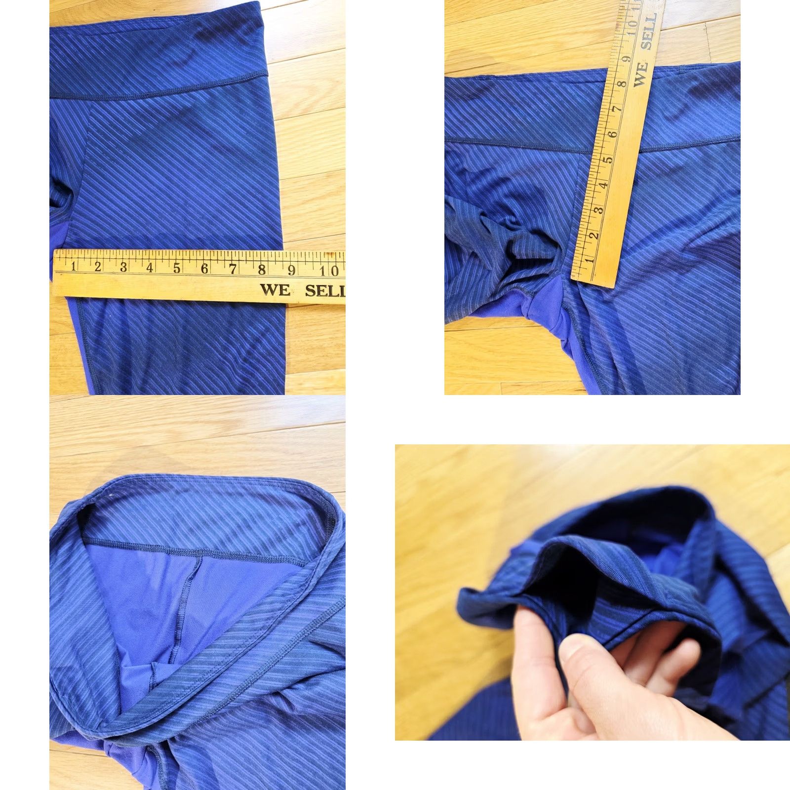 Under Armour Under Armour Womens Leggings Blue Stripe Size S Ankle Activewear Stretch Polyester Pull On Size 28" / US 6 / IT 42 - 9 Thumbnail