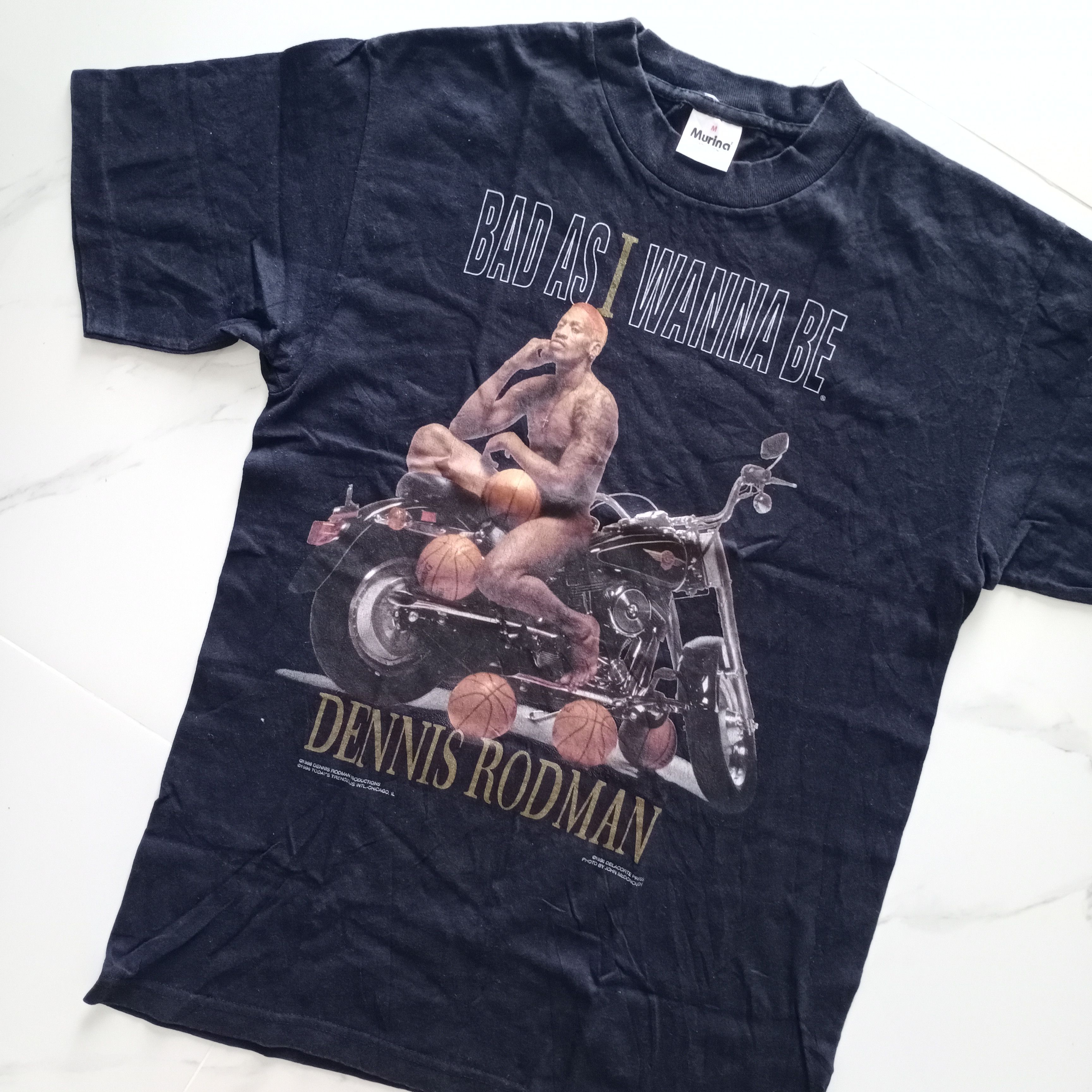 NBA × Vintage Vintage 1996 Dennis Rodman Bad As I Wanna Be T Shirt Size US M / EU 48-50 / 2 - 1 Thumbnail