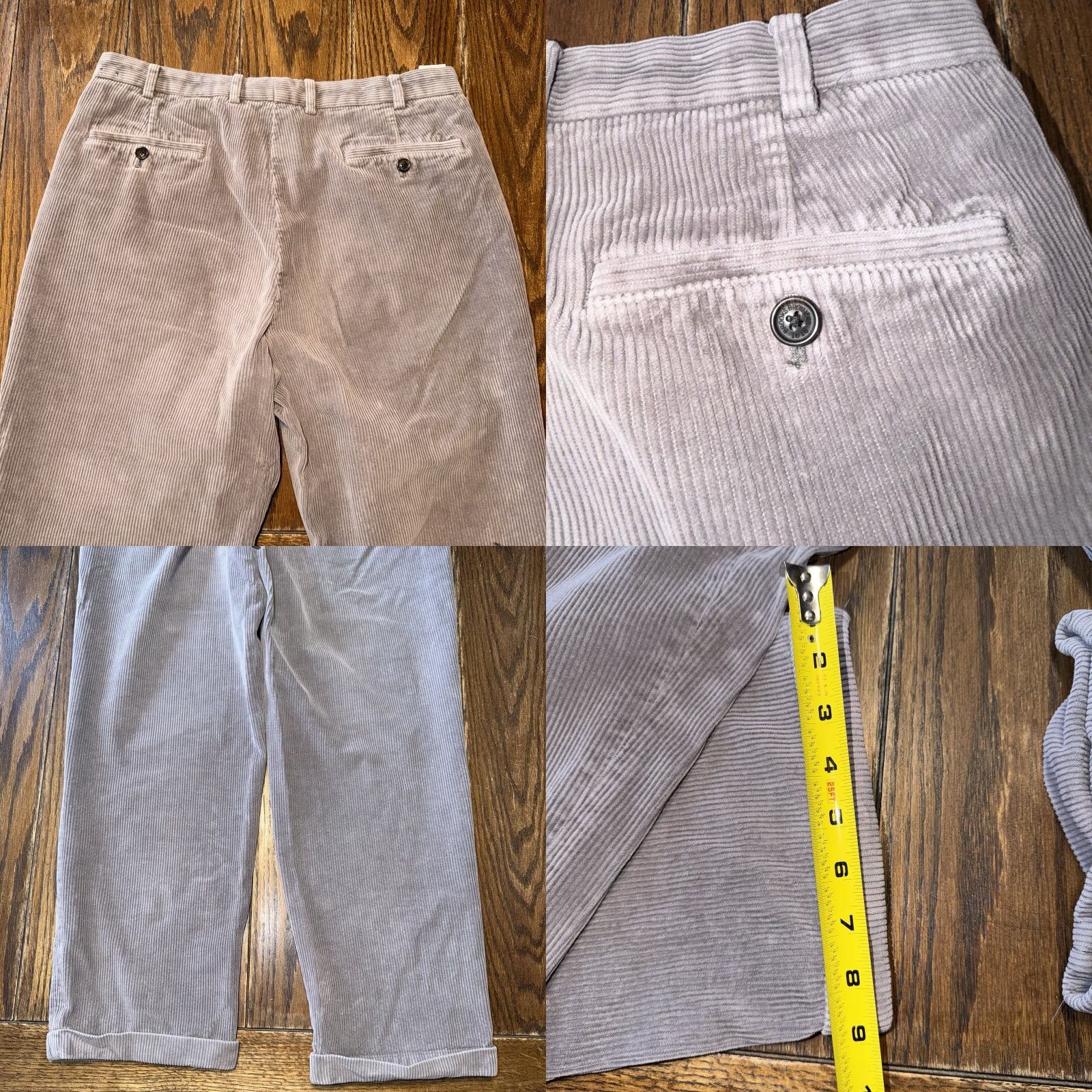 Brooks Brothers Brooks Brothers Elliot Pants Mens 36x32 Corduroy Gray Pleated Classic Fit Dress Pants Men Size US 36 / EU 52 - 8 Thumbnail