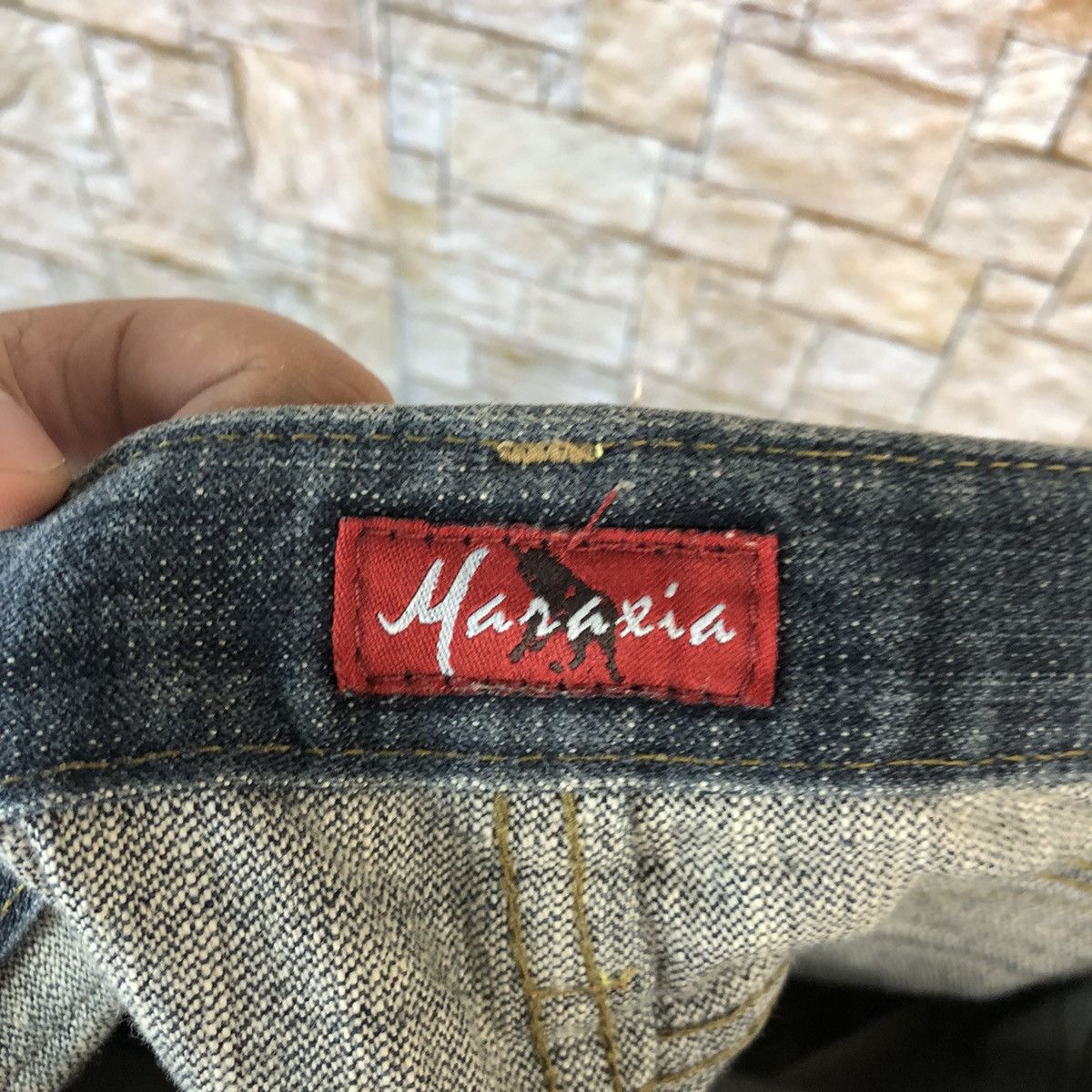 Japanese Brand Maraxia Black Distressed Denim Pants #A1015 Size 27" / US 4 / IT 40 - 21 Thumbnail