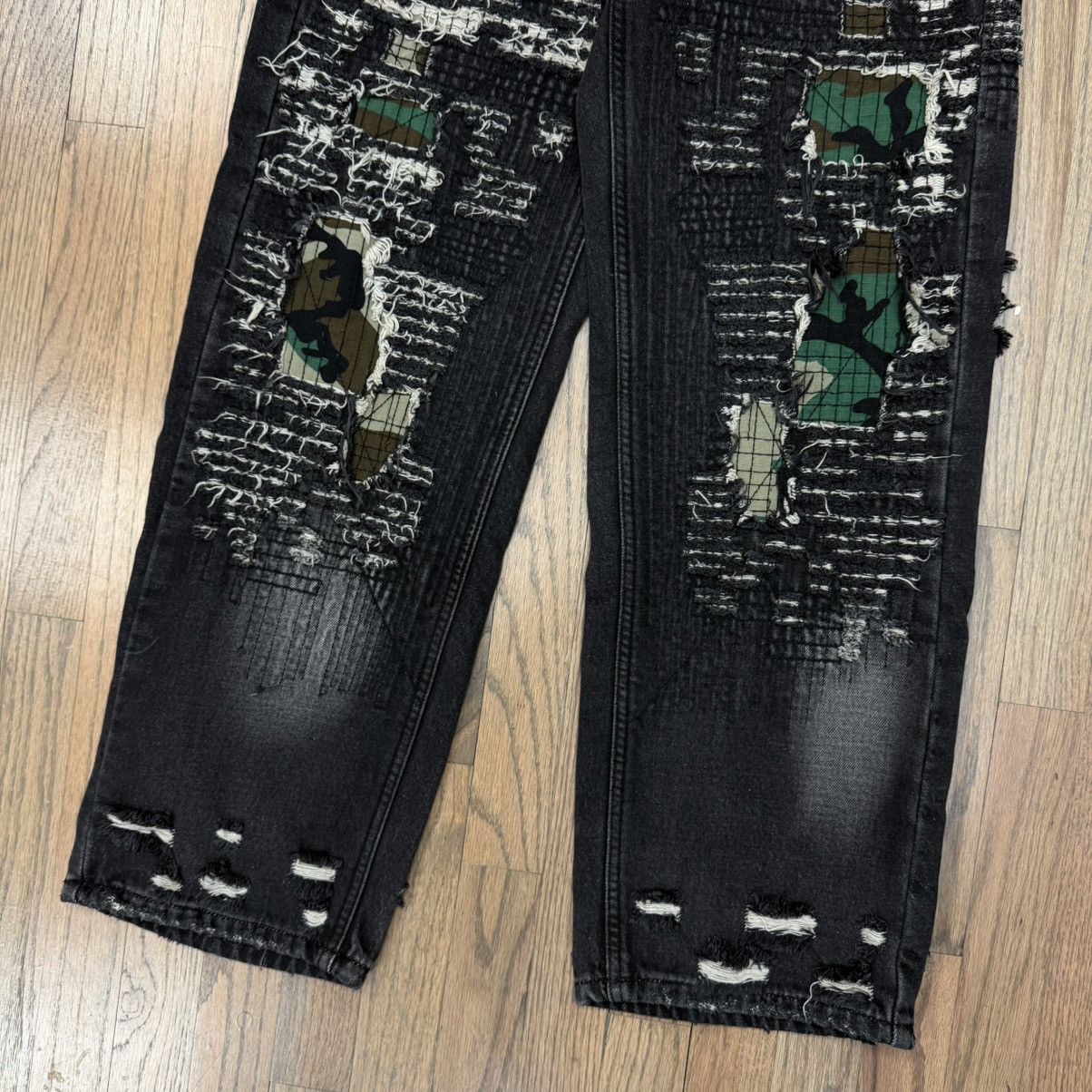 Thug Club Thug Club Vintage Stitched Camo Denim Pants Black Size US 28 / EU 44 - 4 Thumbnail