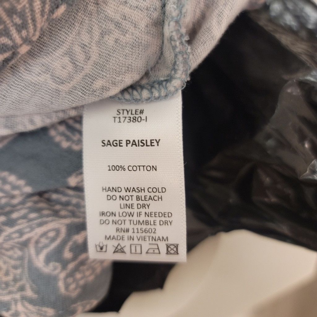 Other NWT Lush Sage & Pink Paisley Tie Front Crop Top Size Large Size L / US 10 / IT 46 - 5 Thumbnail