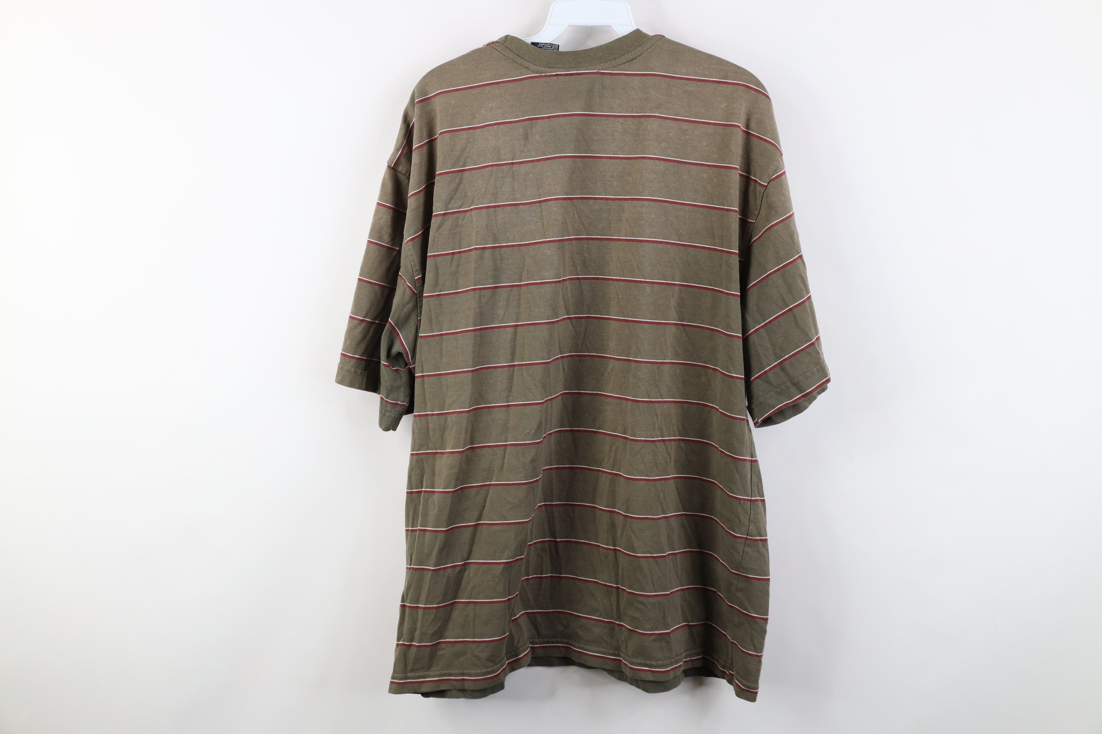 Vintage Vintage 90s Streetwear Striped Pocket Short Sleeve T-Shirt Size US XL / EU 56 / 4 - 13 Thumbnail
