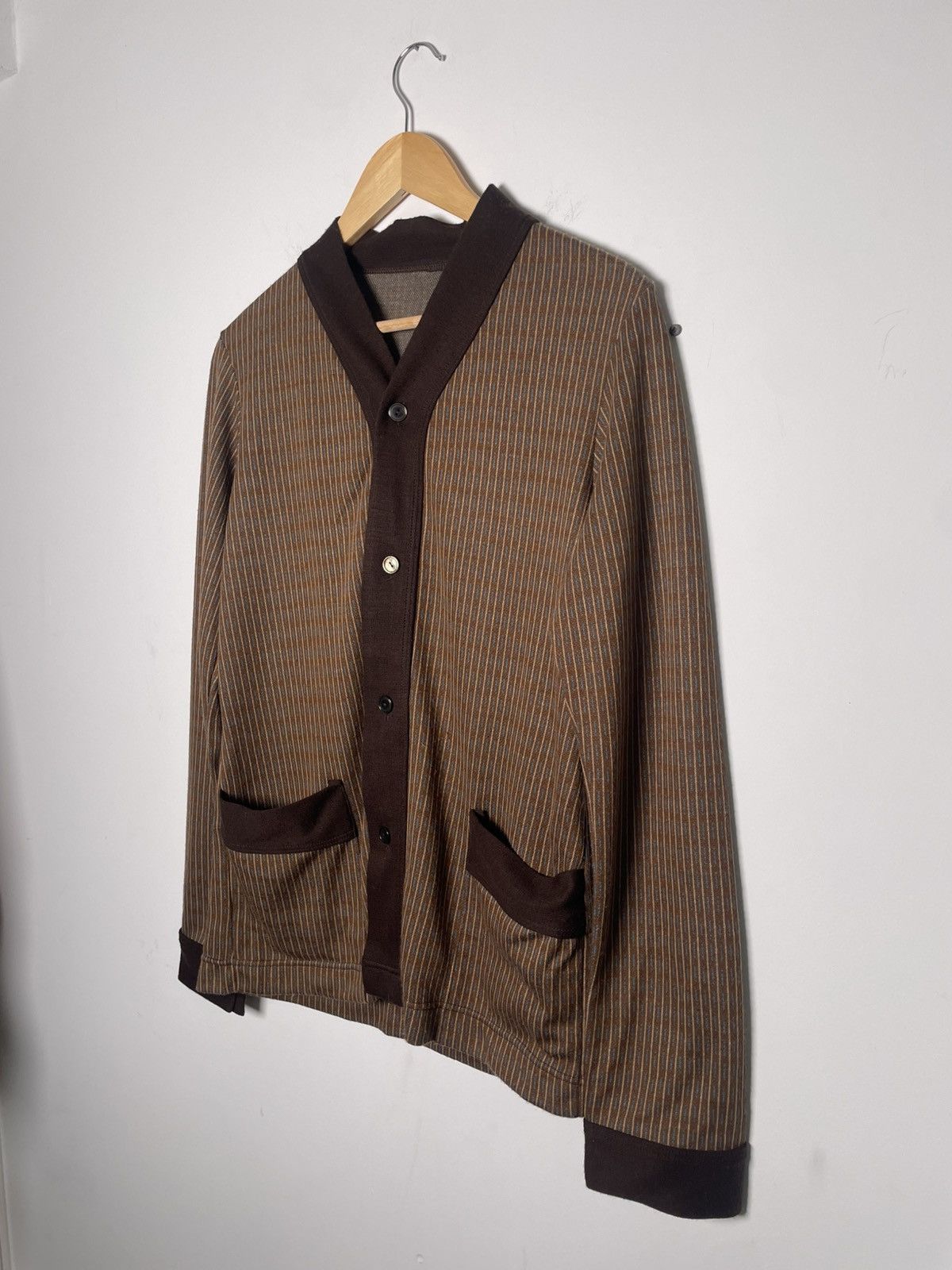 Other Vintage Brown Striped Knit Cardigan (S) Size US S / EU 44-46 / 1 - 9 Thumbnail