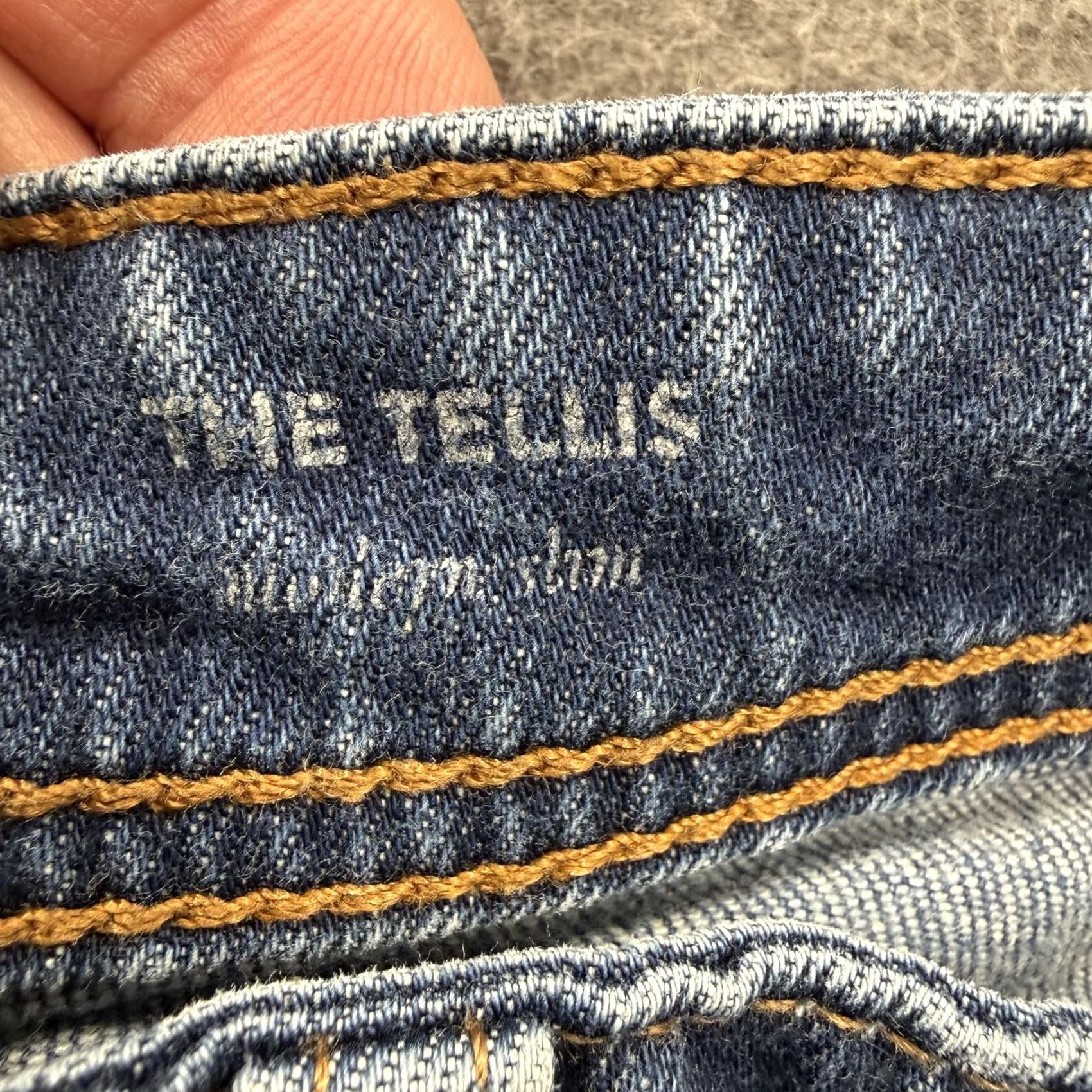 Denime AG Adriano Goldschmied The Tellis Jeans Slim Taper Blue 29R 29x31 Denim Stretch Mens Pants Size US 29 - 3 Thumbnail
