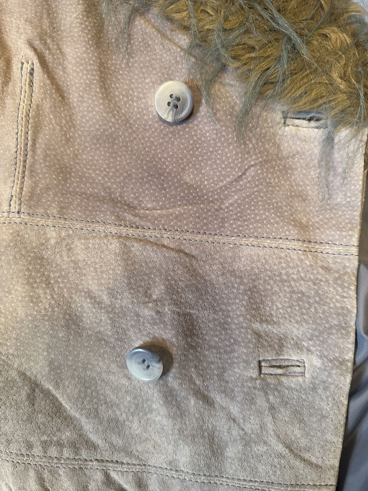 Vintage Outbrook Jacket w Blue Fur Size L / US 10 / IT 46 - 8 Thumbnail