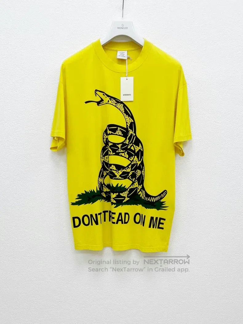 Vetements Yellow All-Cotton Short Sleeve T-Shirt