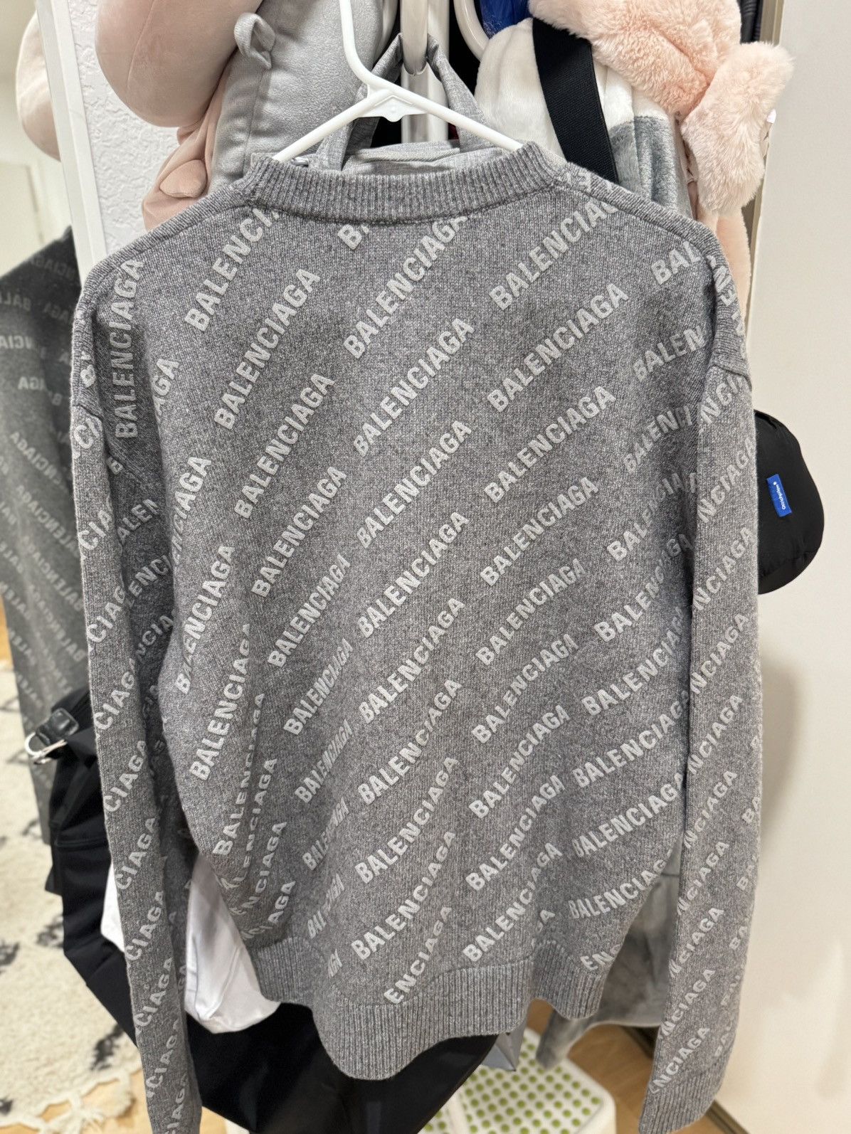 Balenciaga Balenciaga Mini Allover Logo Sweater Size US L / EU 52-54 / 3 - 2 Thumbnail