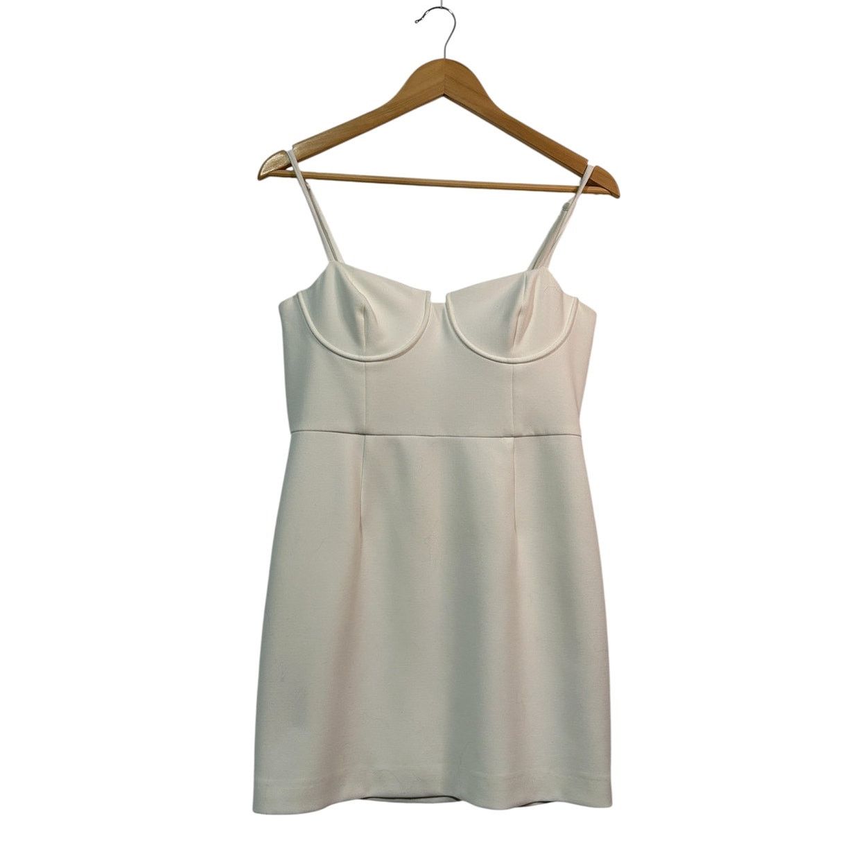 French Connection Size 8 | FRENCH CONNECTION Corset Neckline White Mini Dress Size M / US 6-8 / IT 42-44 - 4 Thumbnail