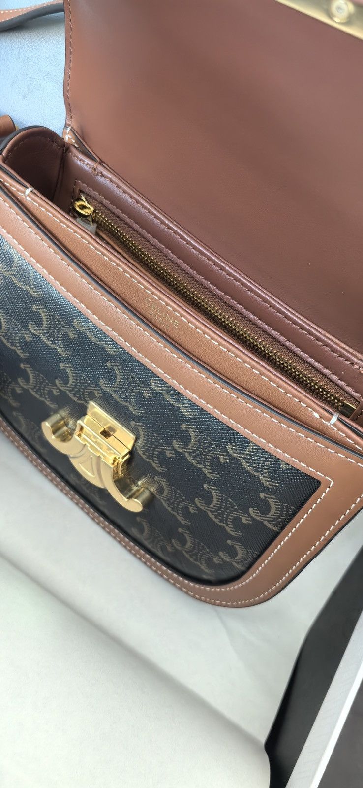 Celine Classique Triomphe Bag in Triomphe Canvas and Calfskin Size ONE SIZE - 2 Thumbnail